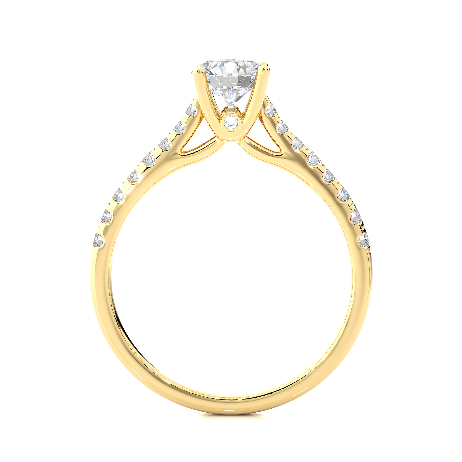 0.6+0.26 Ct Round Diamond Ring