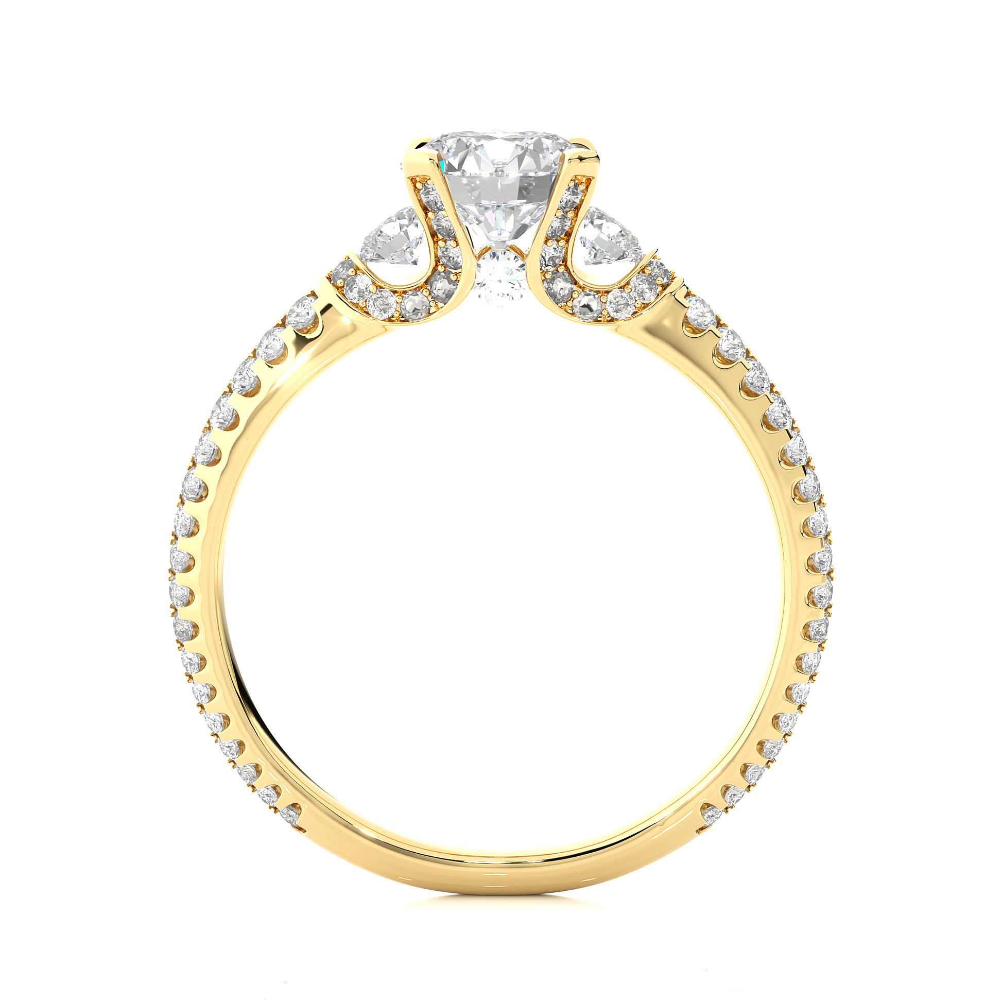 Sublime Trust Ring - Trilogy Ring made with Lab Grown Diamond and Gold