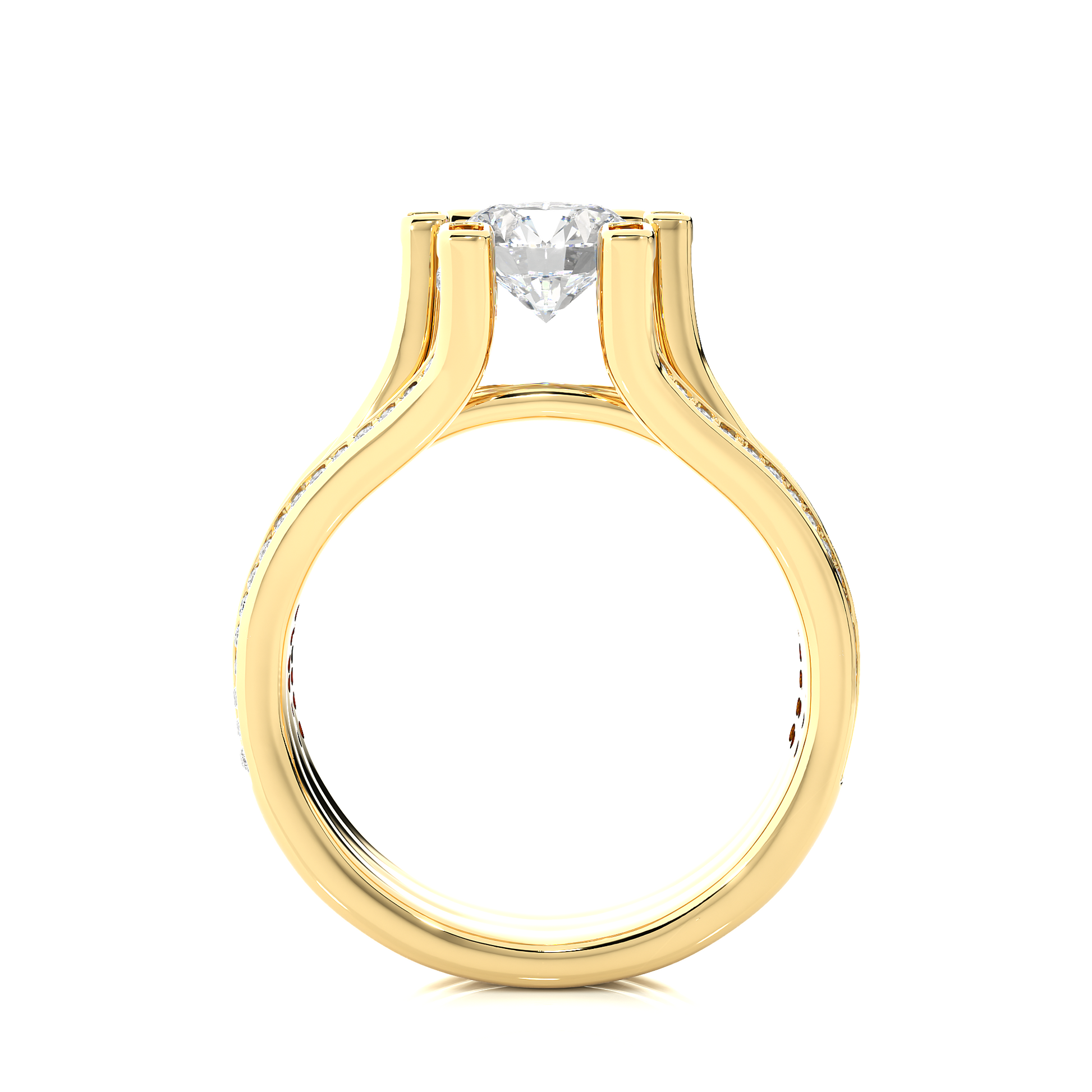 1+0.44 Ct Round Diamond Ring