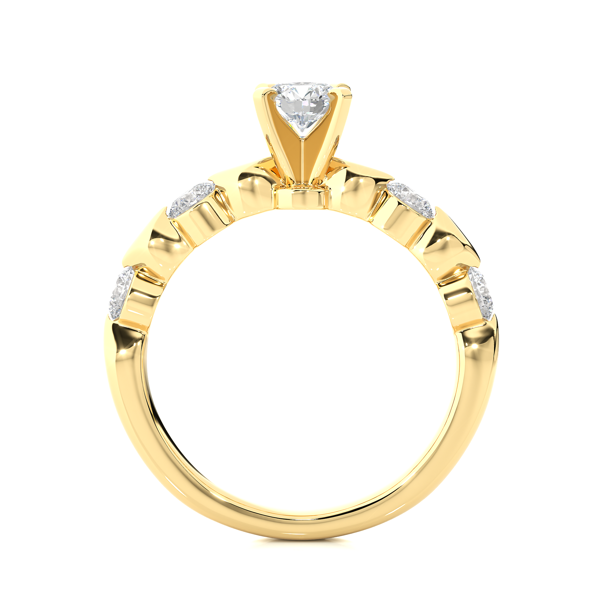 0.4+0.49 Ct Round Diamond Ring