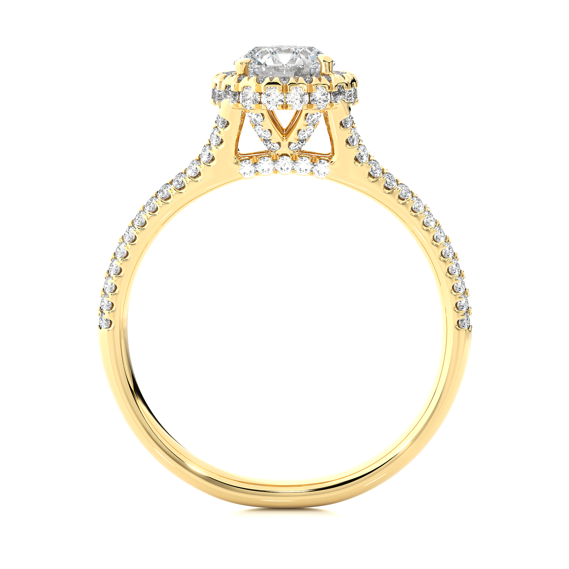 0.6+0.48 Ct Round Diamond Ring