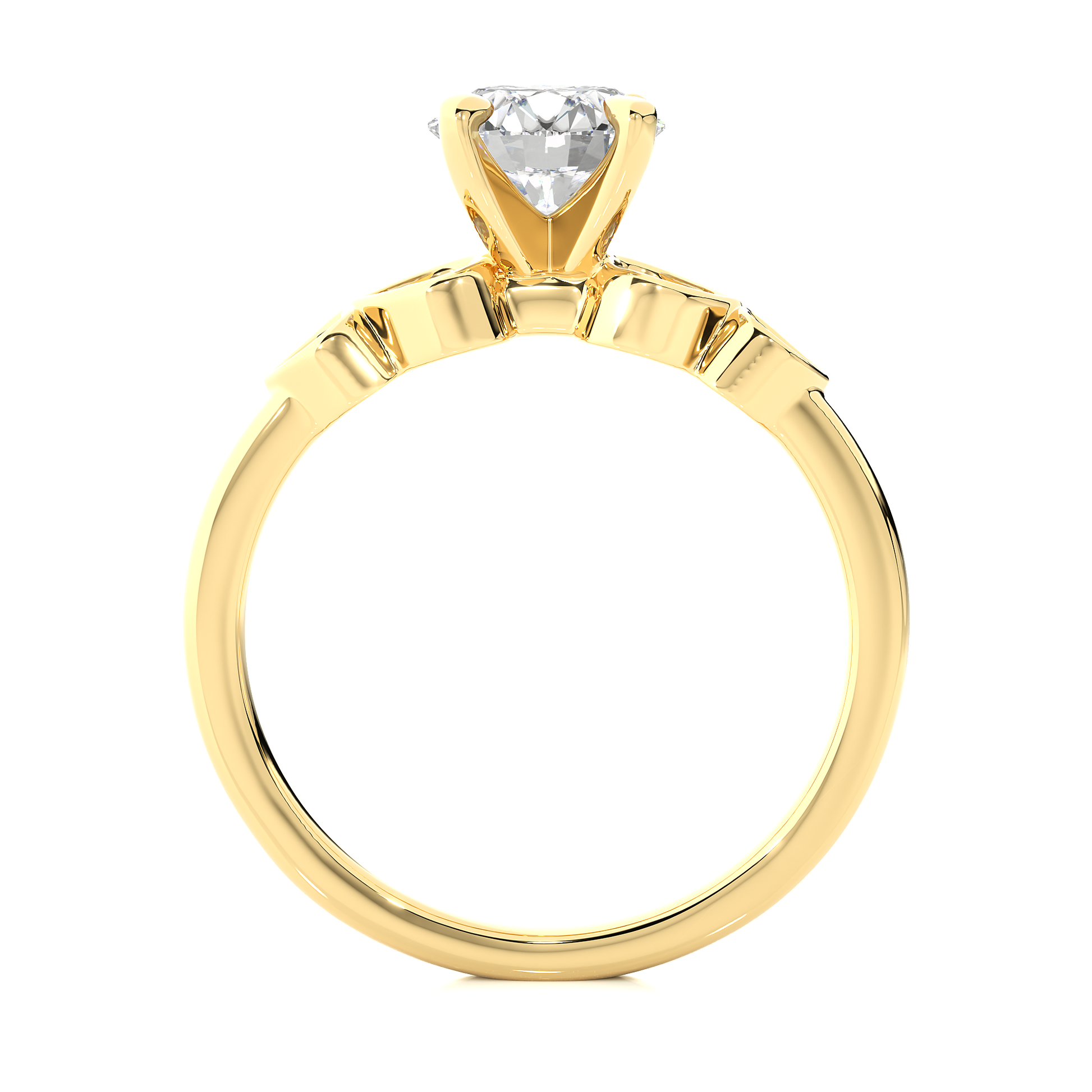 1.1+0.16 Ct Round Diamond Ring