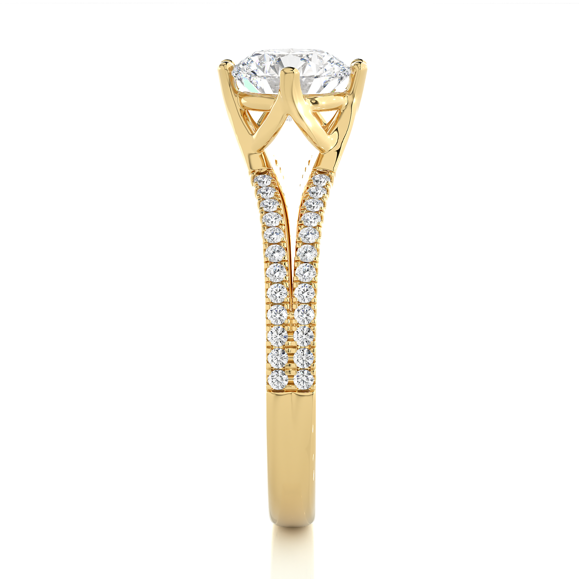 0.8+0.24 Ct Round Diamond Ring