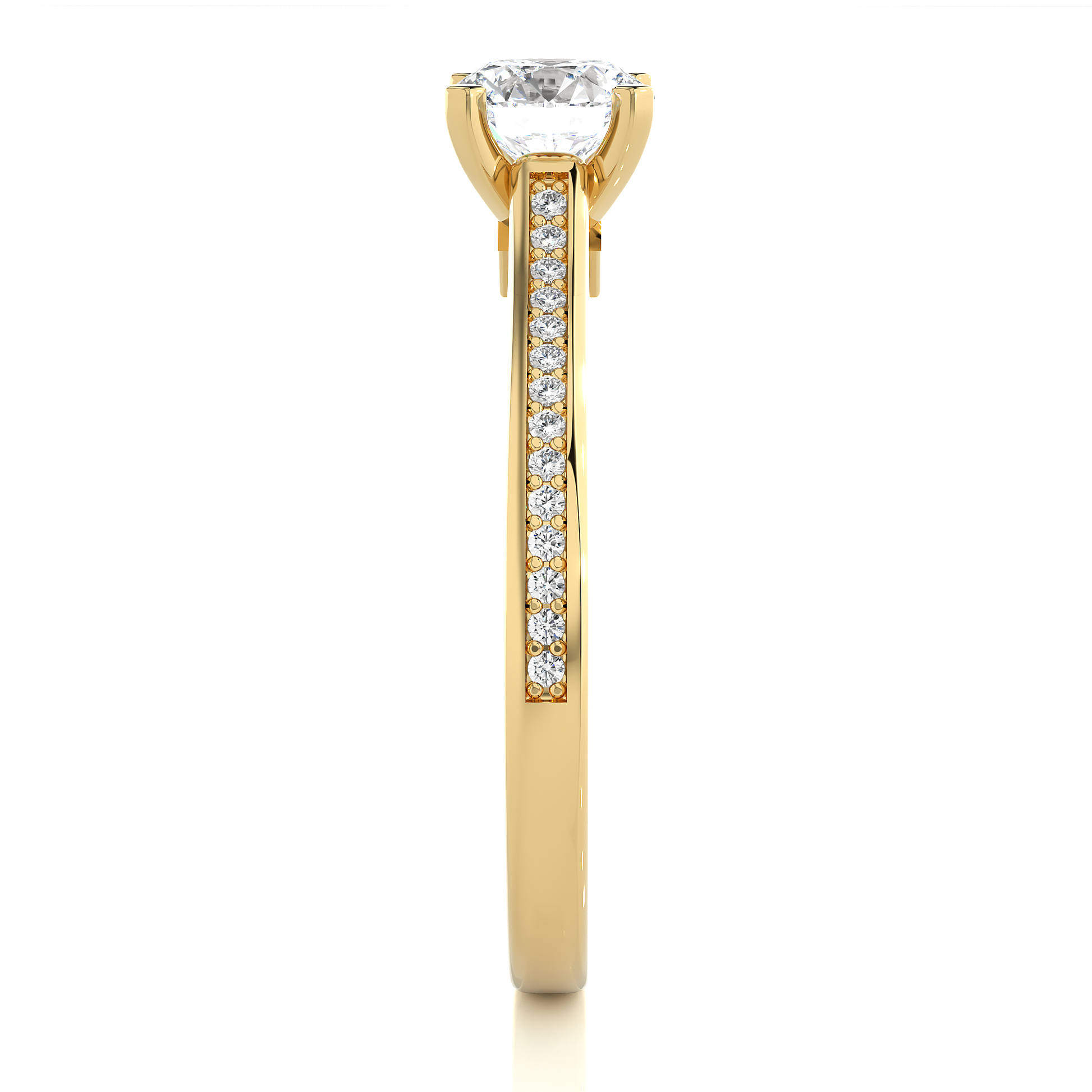 0.7 + 0.09  Ct Round Diamond Ring