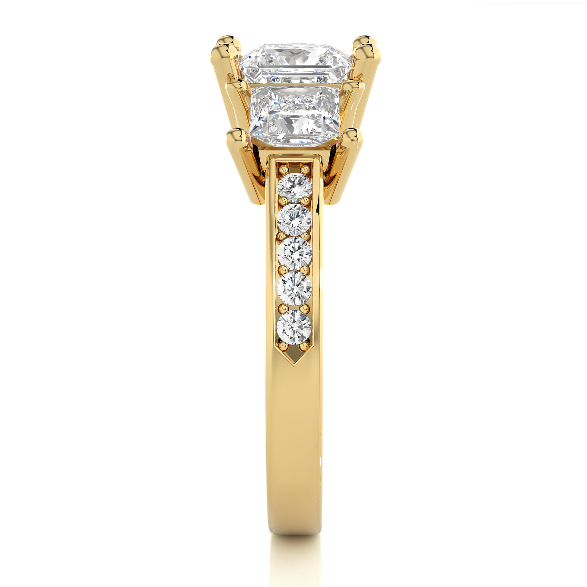 Eternal Fidelity Trilogy Ring made with Lab Grown Diamonds and Fine Gold