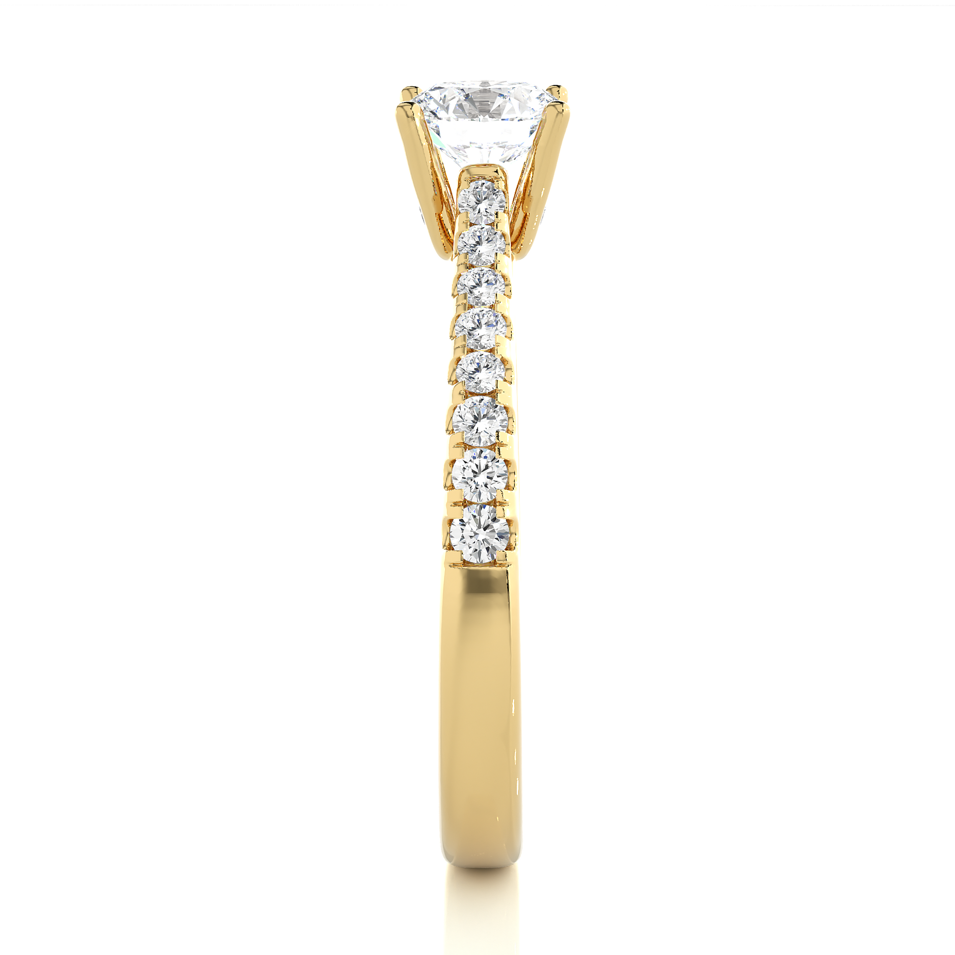 0.6+0.26 Ct Round Diamond Ring