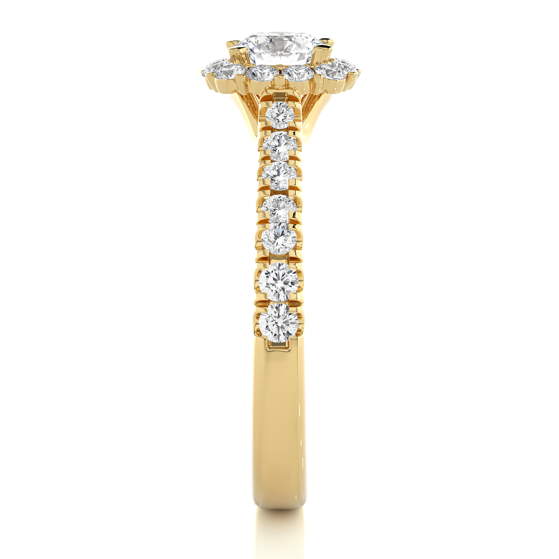 0.6+0.52 Ct Round Diamond Ring