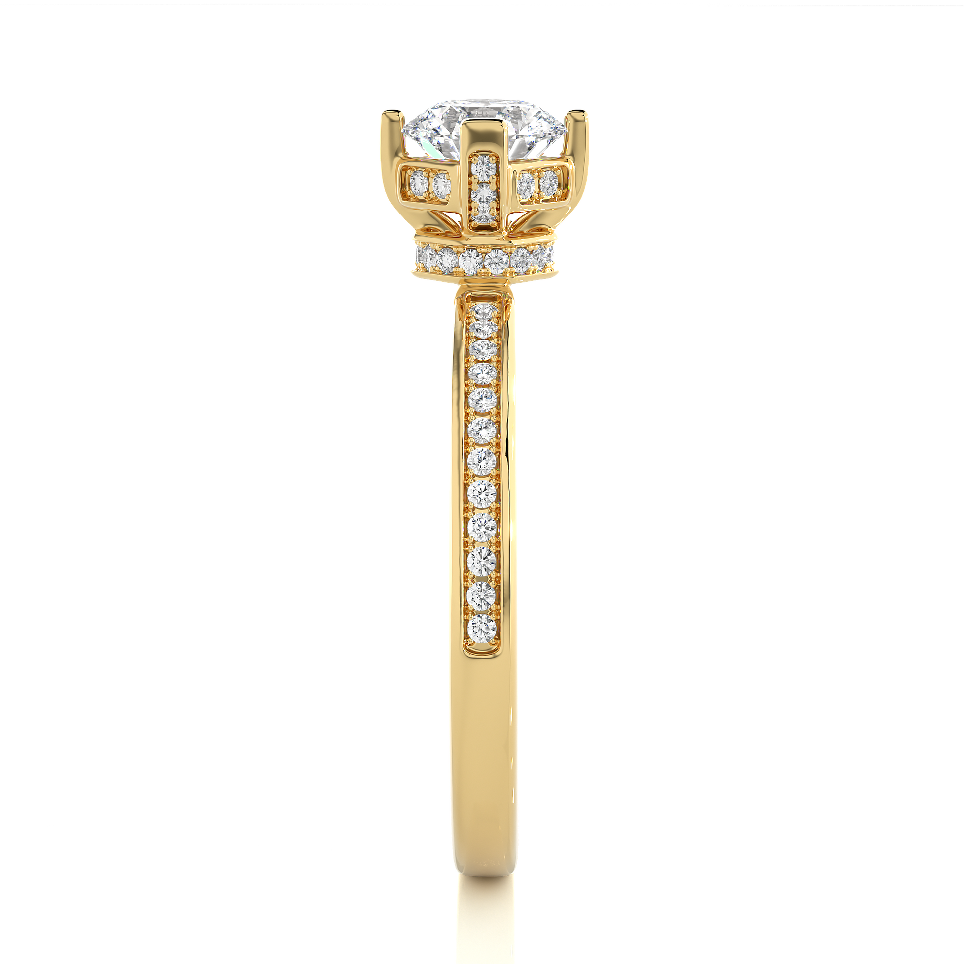 0.6+0.19 Ct Round Diamond Ring