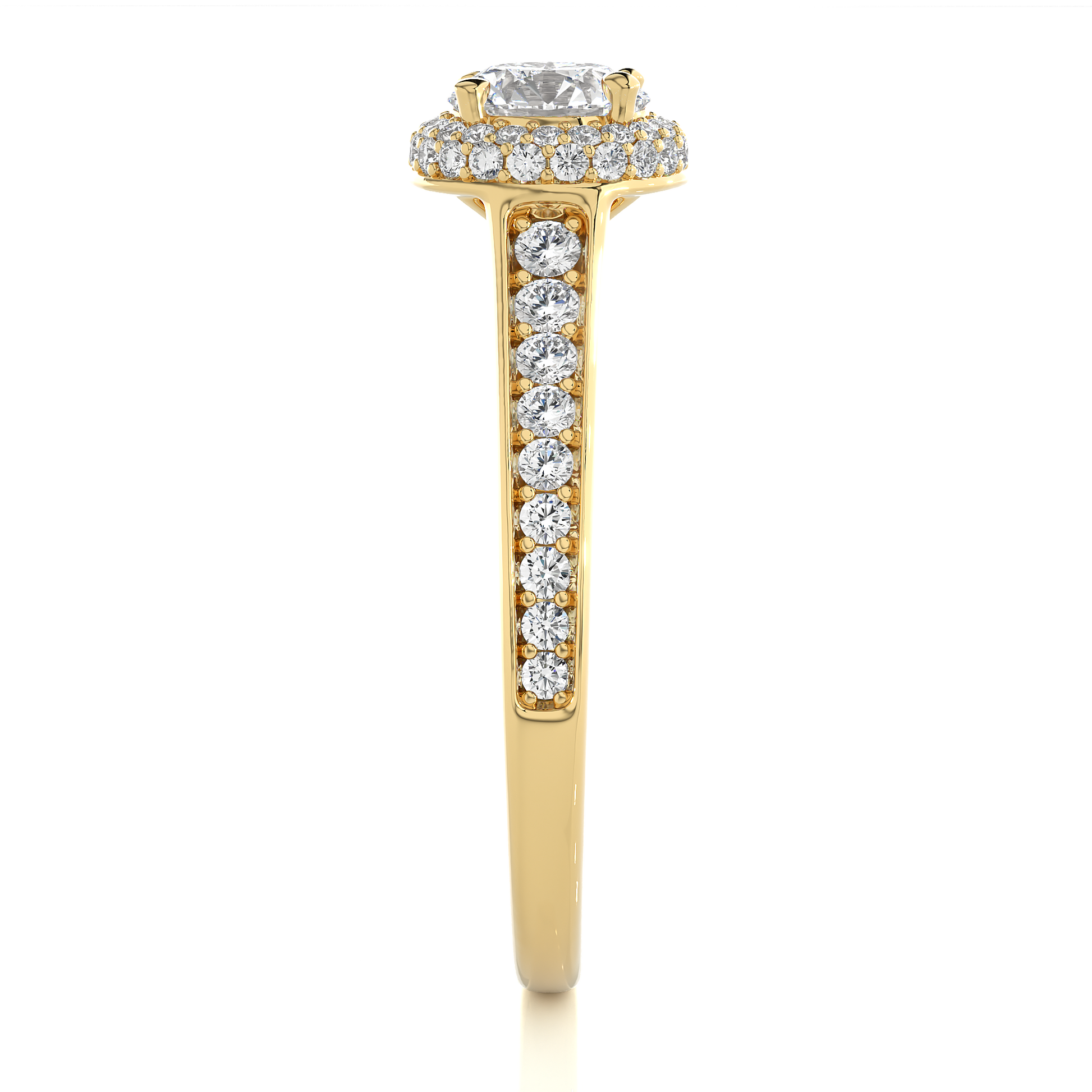 0.6+0.34 Ct Round Diamond Ring