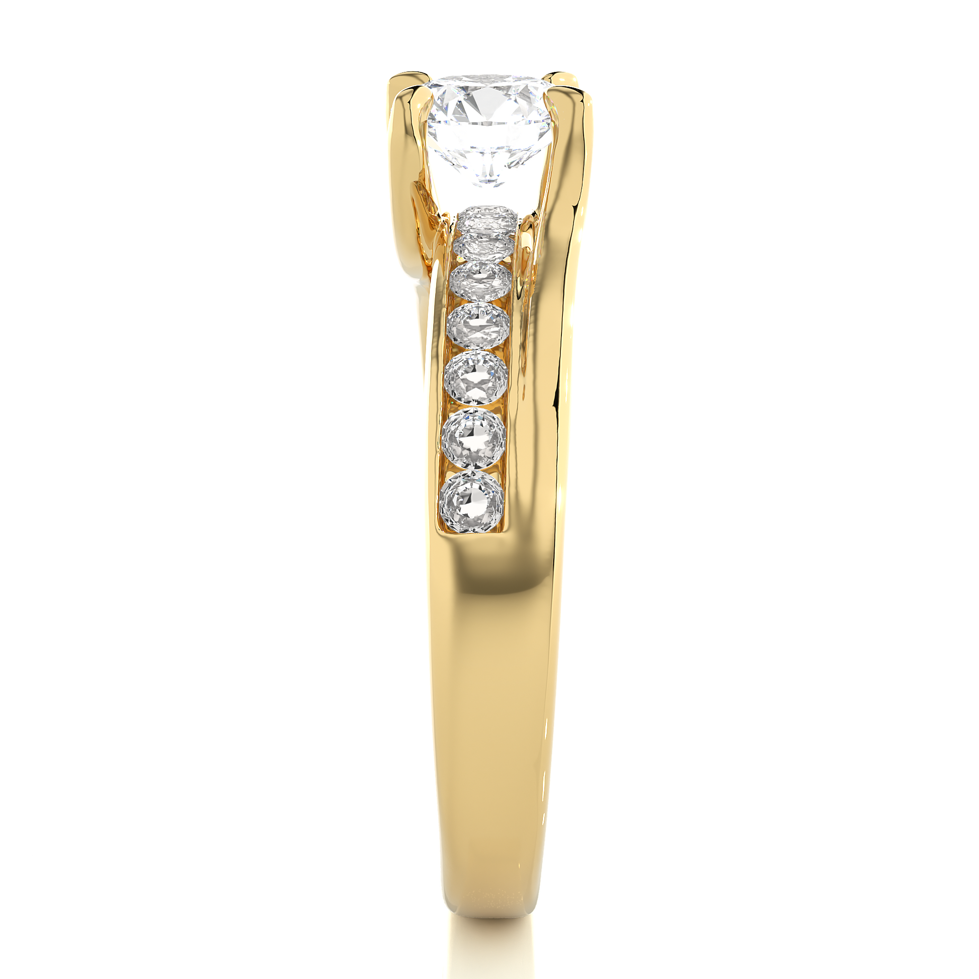 0.7+0.31 Ct Round Diamond Ring