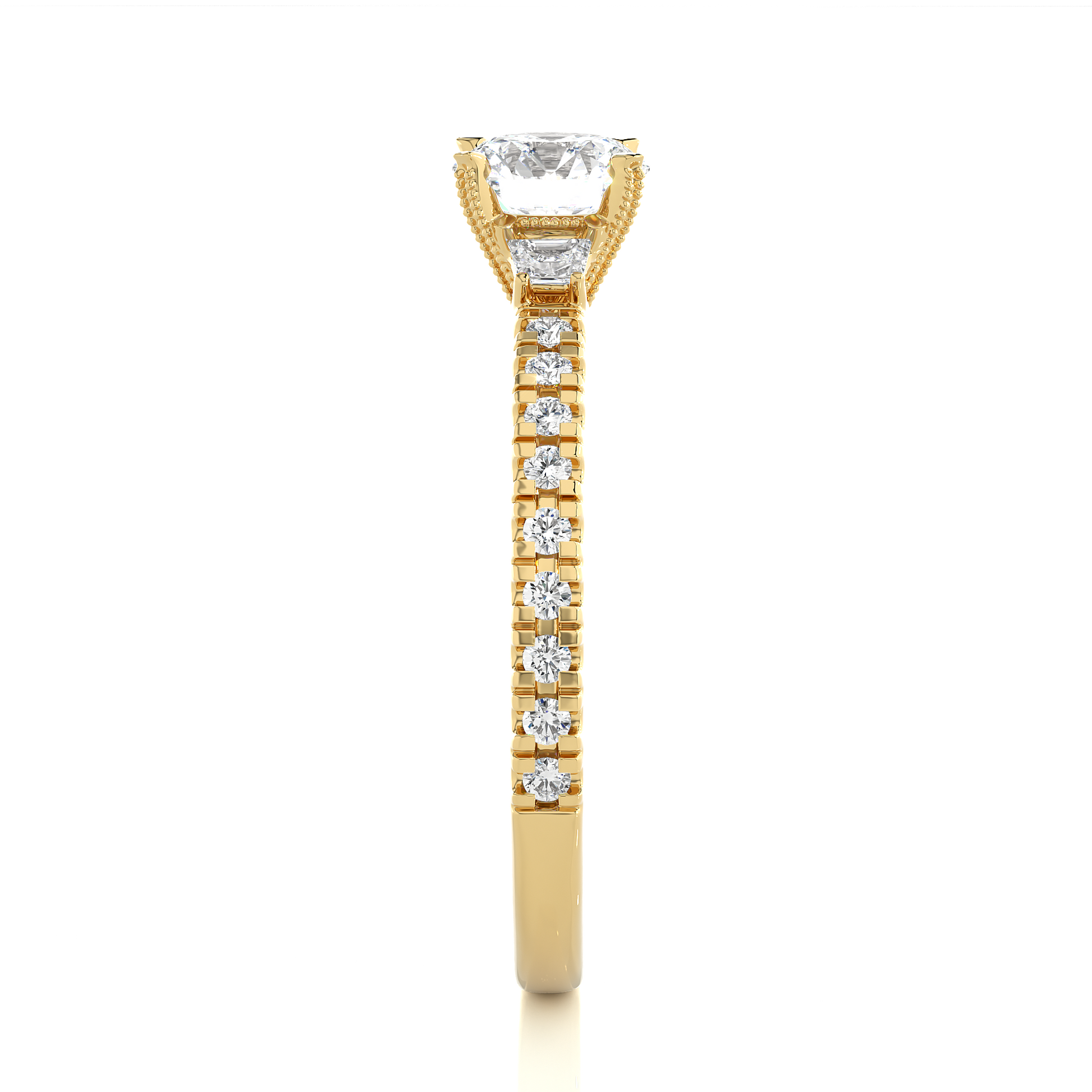Gracious Pledge Trilogy Ring made with Lab Grown Diamond and Gold
