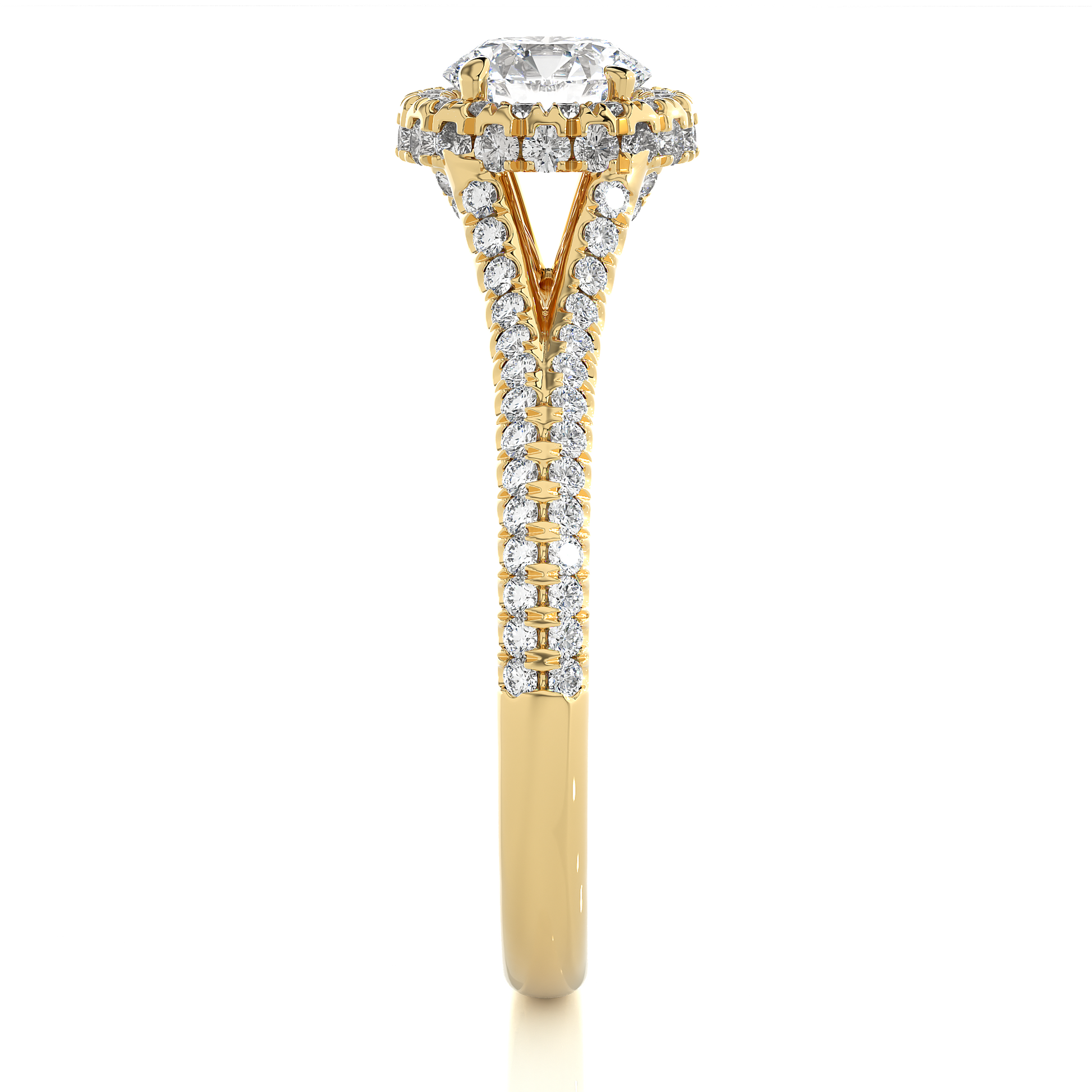 0.6+0.48 Ct Round Diamond Ring