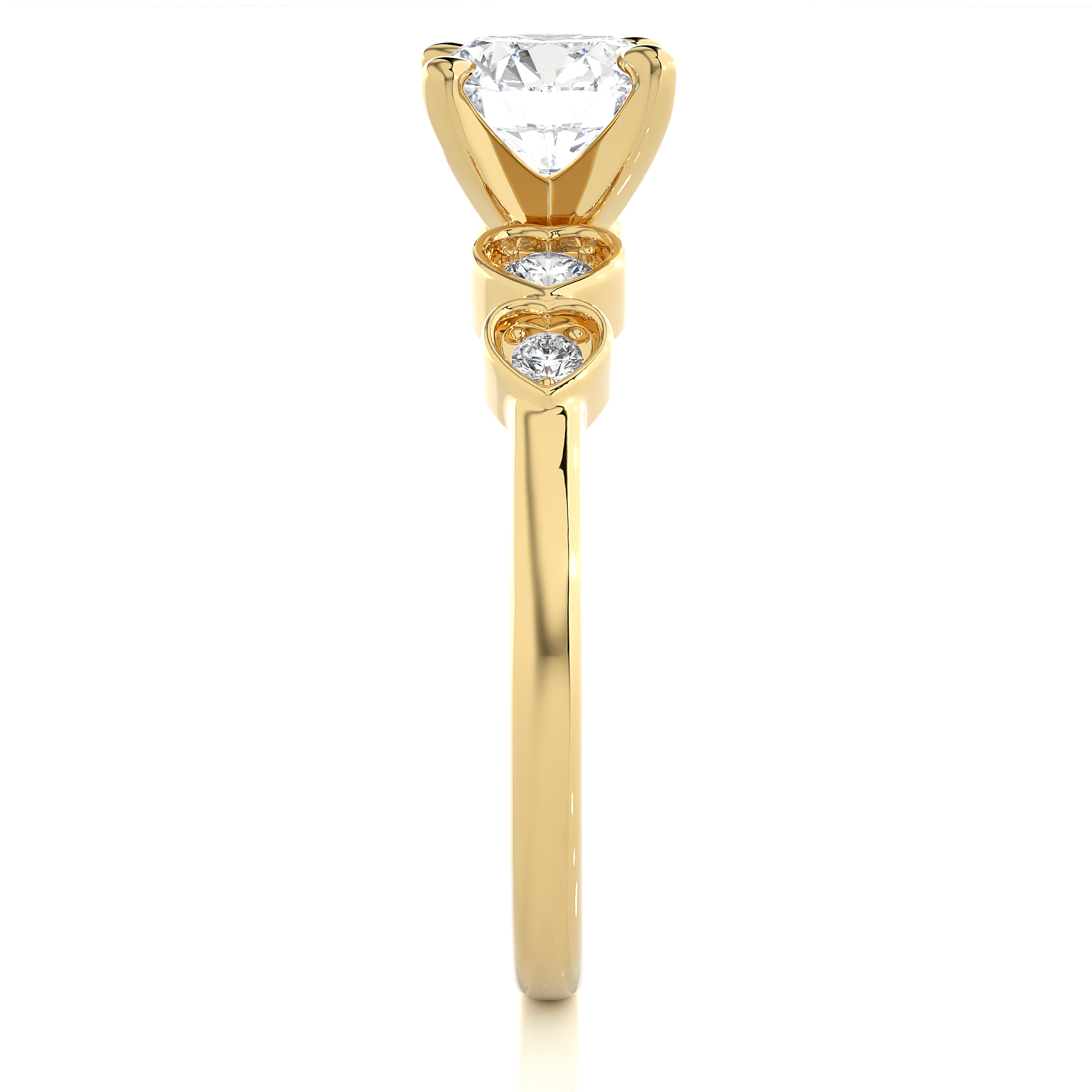 1.1+0.16 Ct Round Diamond Ring