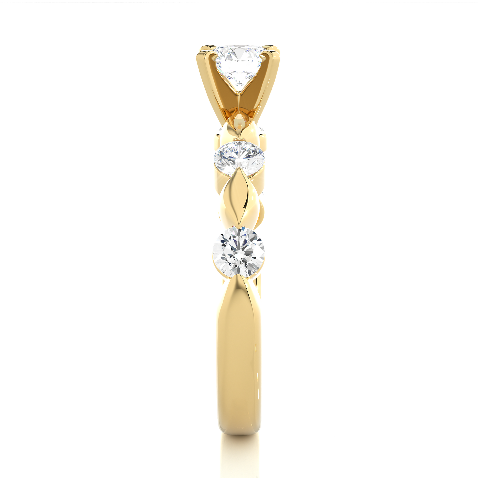 0.4+0.49 Ct Round Diamond Ring