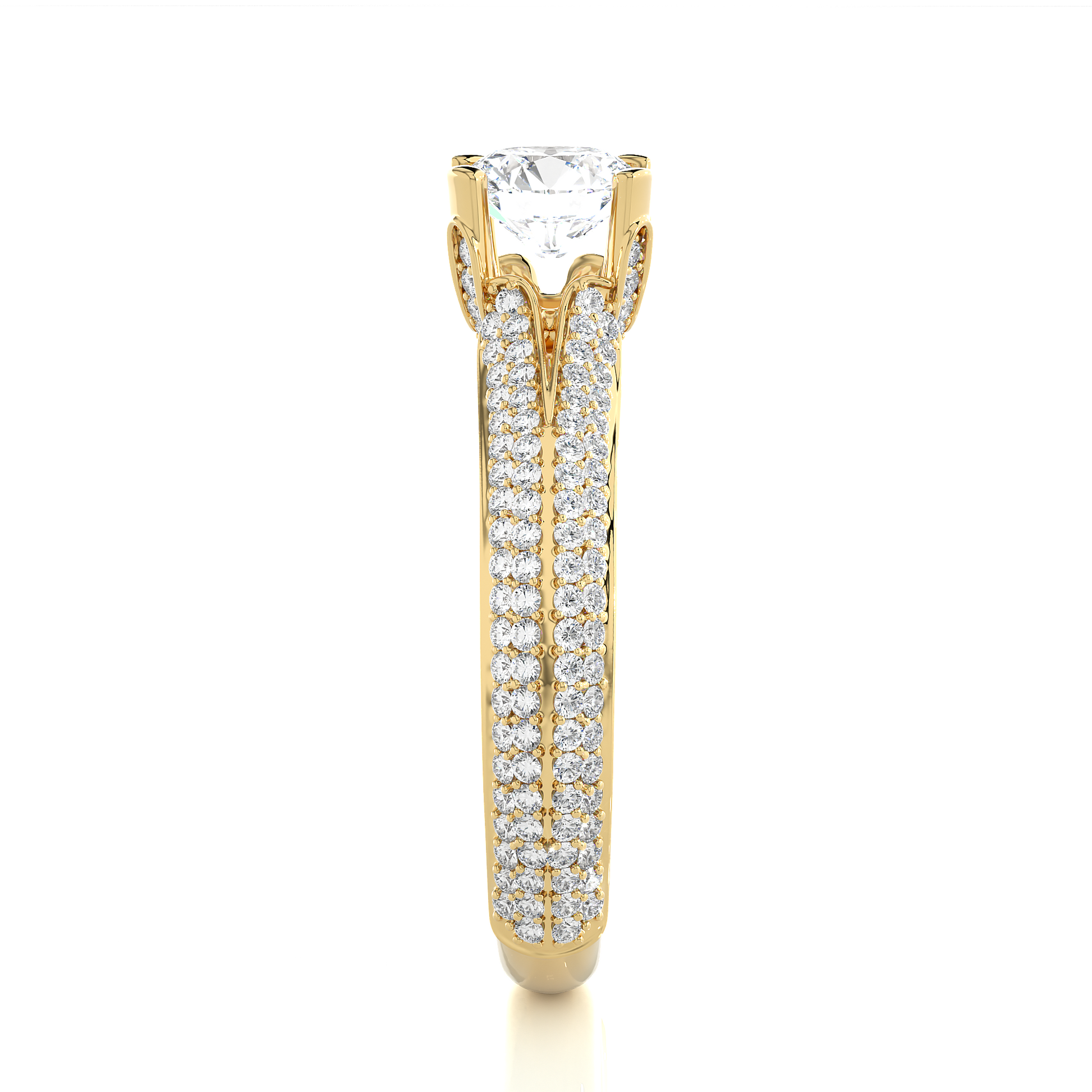 0.6+0.54 Ct Round Diamond Ring