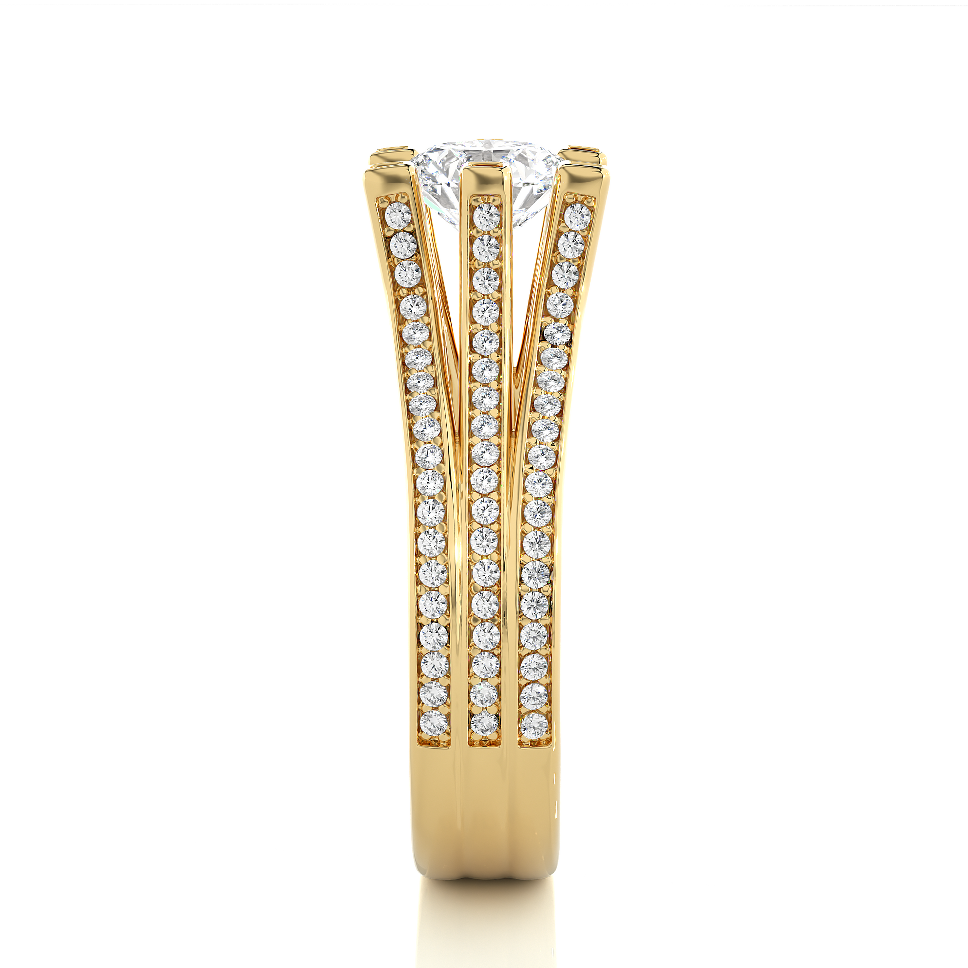 1+0.44 Ct Round Diamond Ring