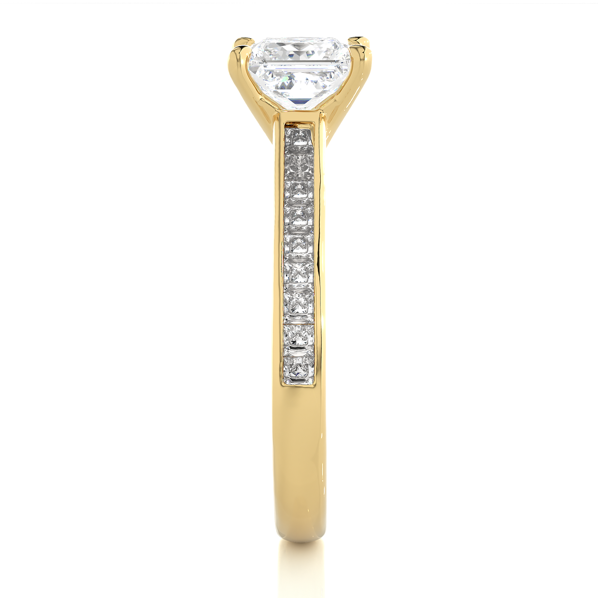 1.5+0.46 Ct Princess Diamond Ring