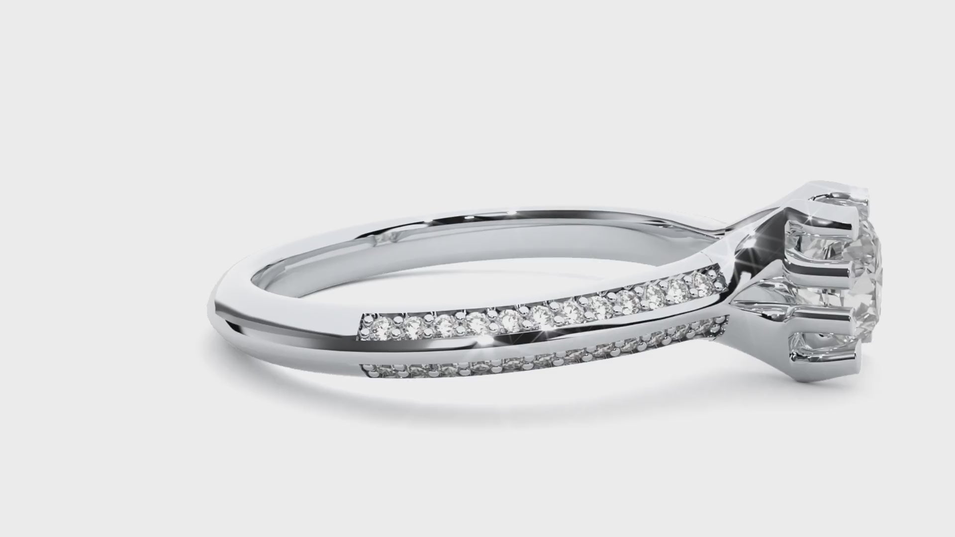 0.7+0.13 Ct Round Diamond Ring