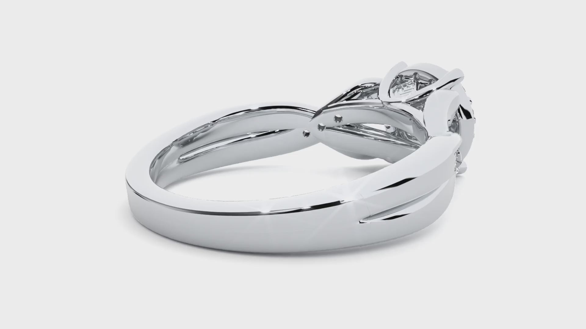 0.6+0.24 Ct Round Diamond Ring