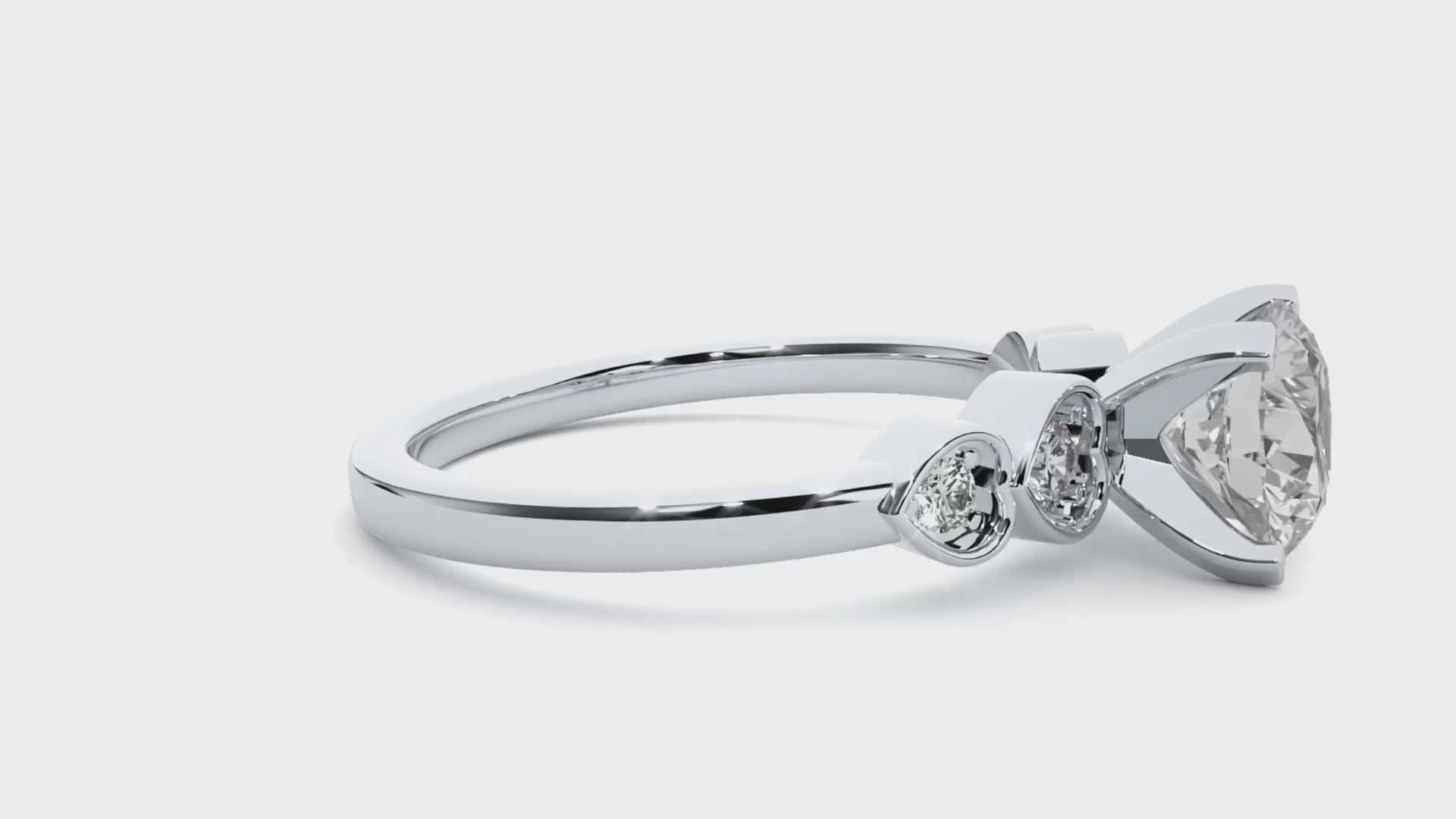 1.1+0.16 Ct Round Diamond Ring