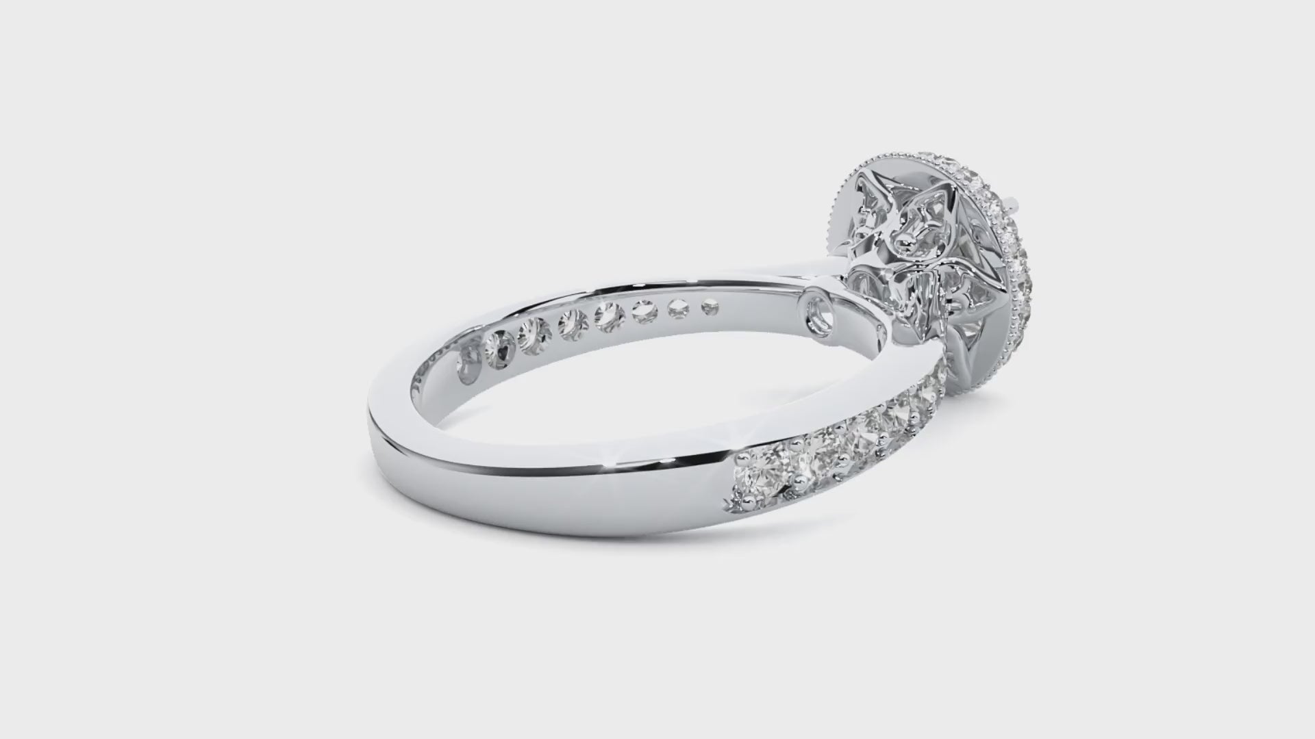 1.2+0.42 Ct Round Diamond Ring