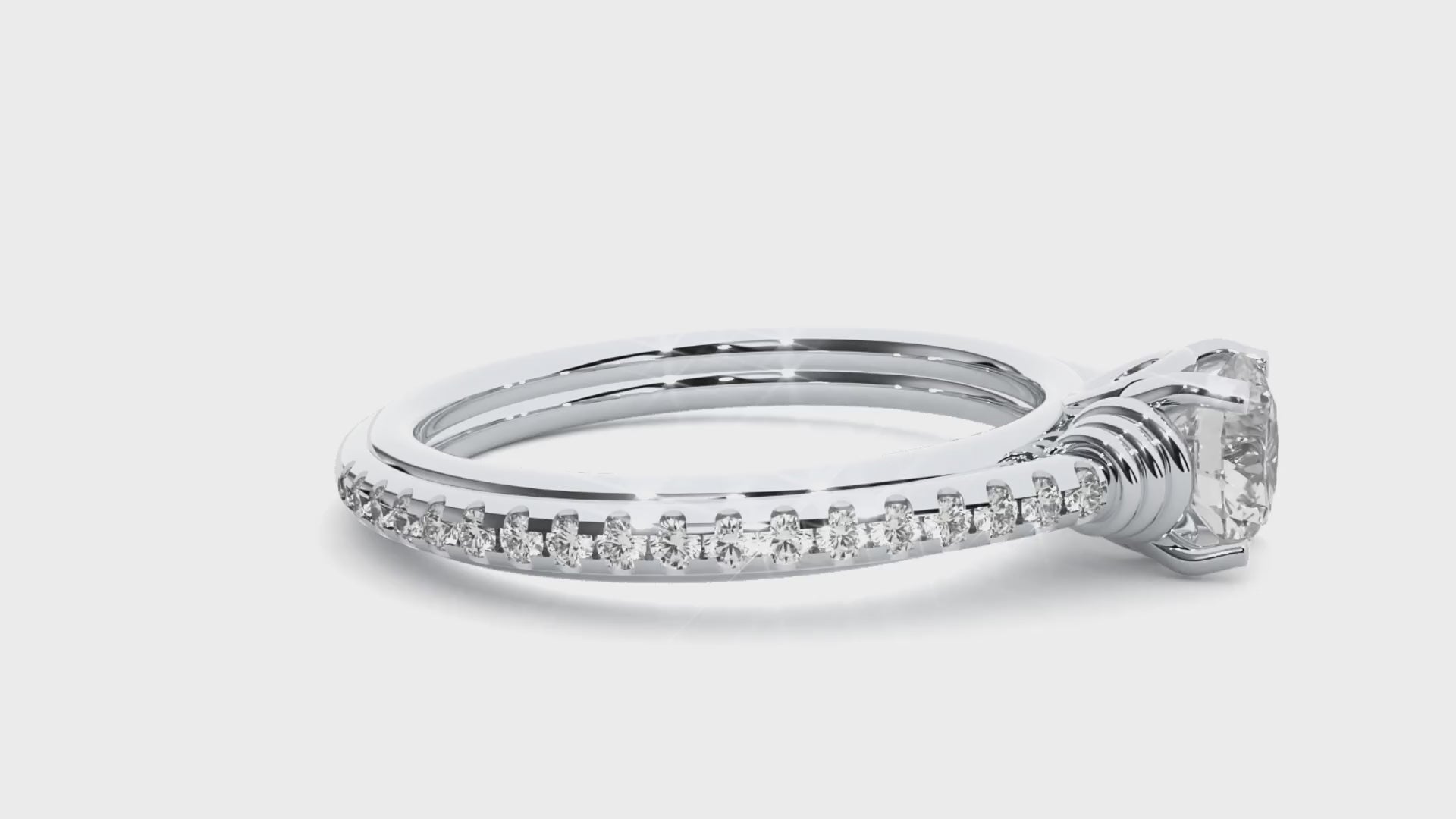 1+0.23 Ct Round Diamond Ring