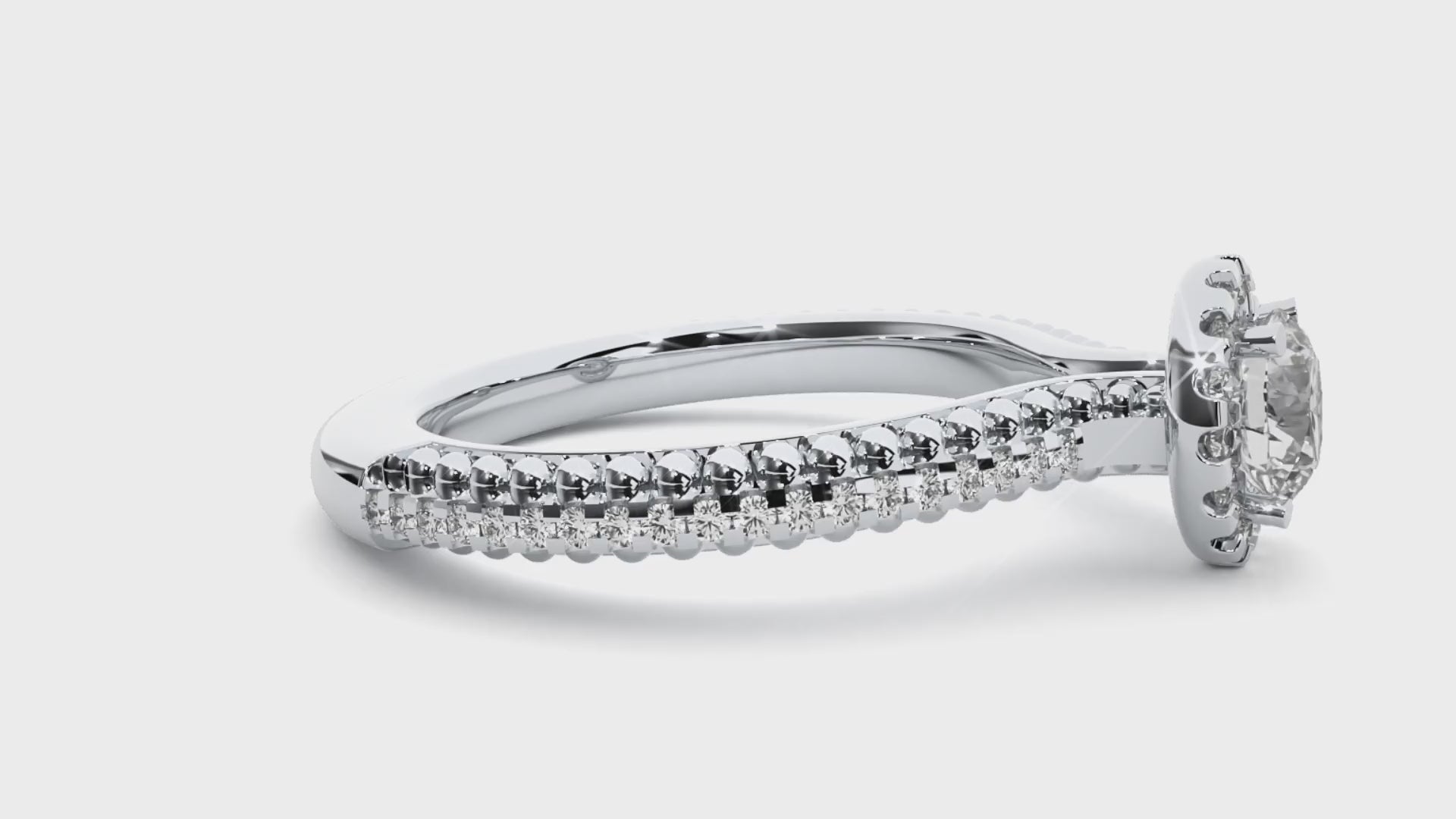 0.6+0.34 Ct Round Diamond Ring