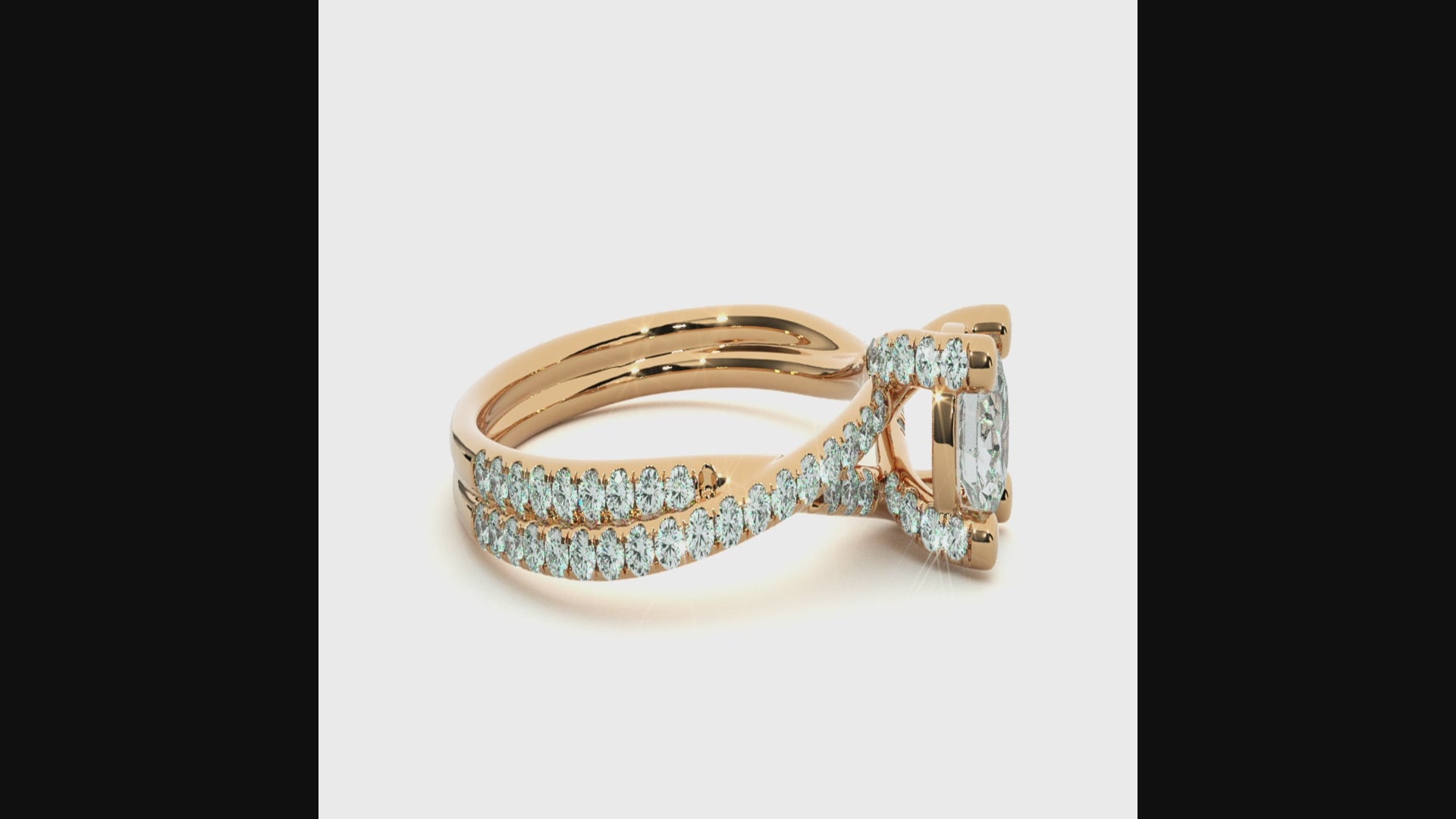 Round Diamond Ring – Solitaire Diamond with Small Diamonds in Stylish, Classy Design