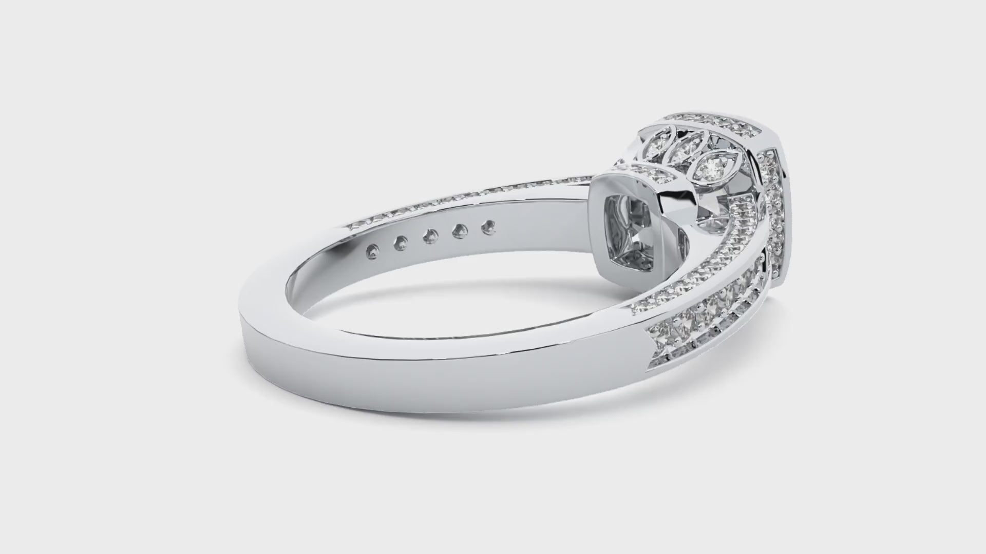 0.7+0.76 Ct Round Diamond Ring