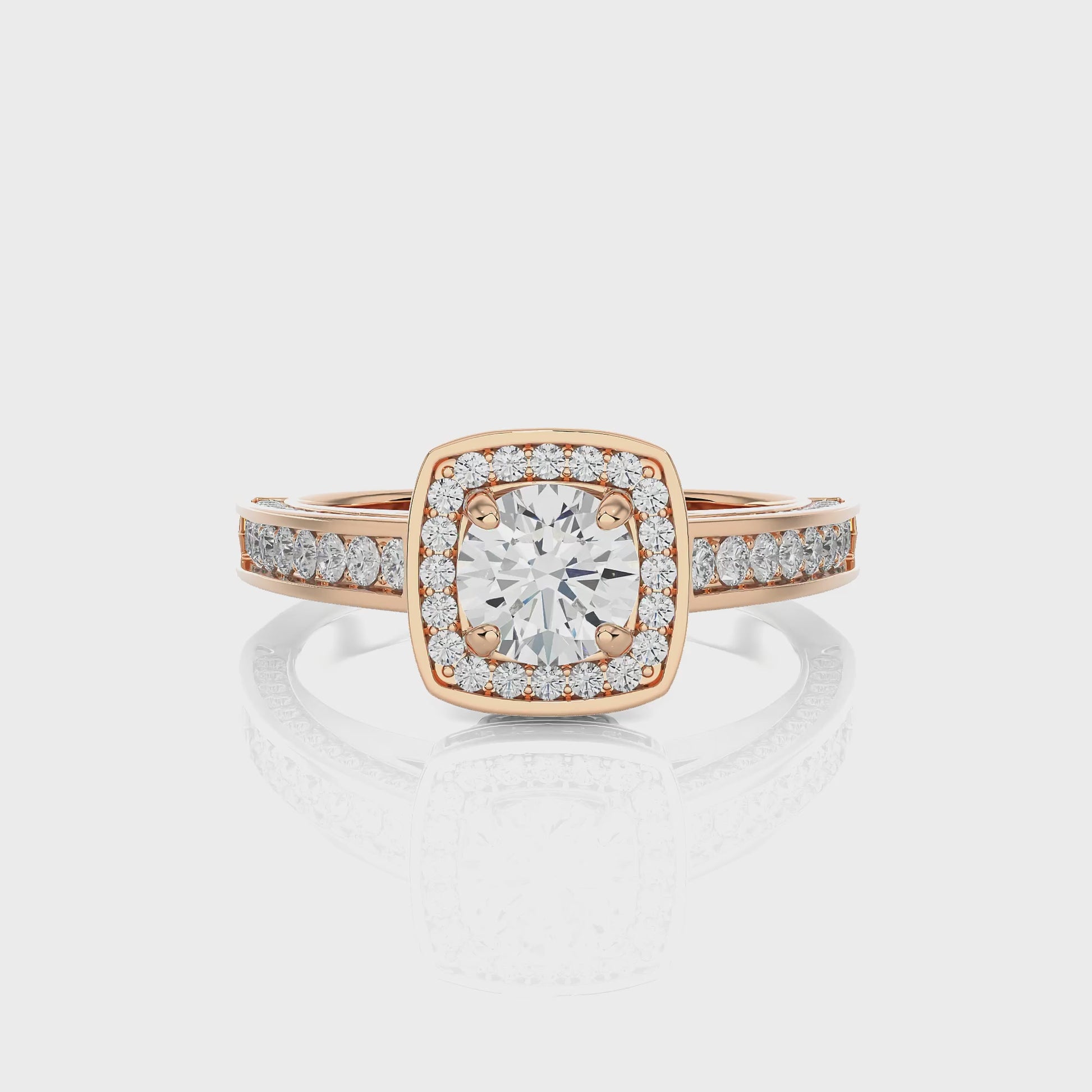 0.7+0.76 Ct Round Diamond Ring