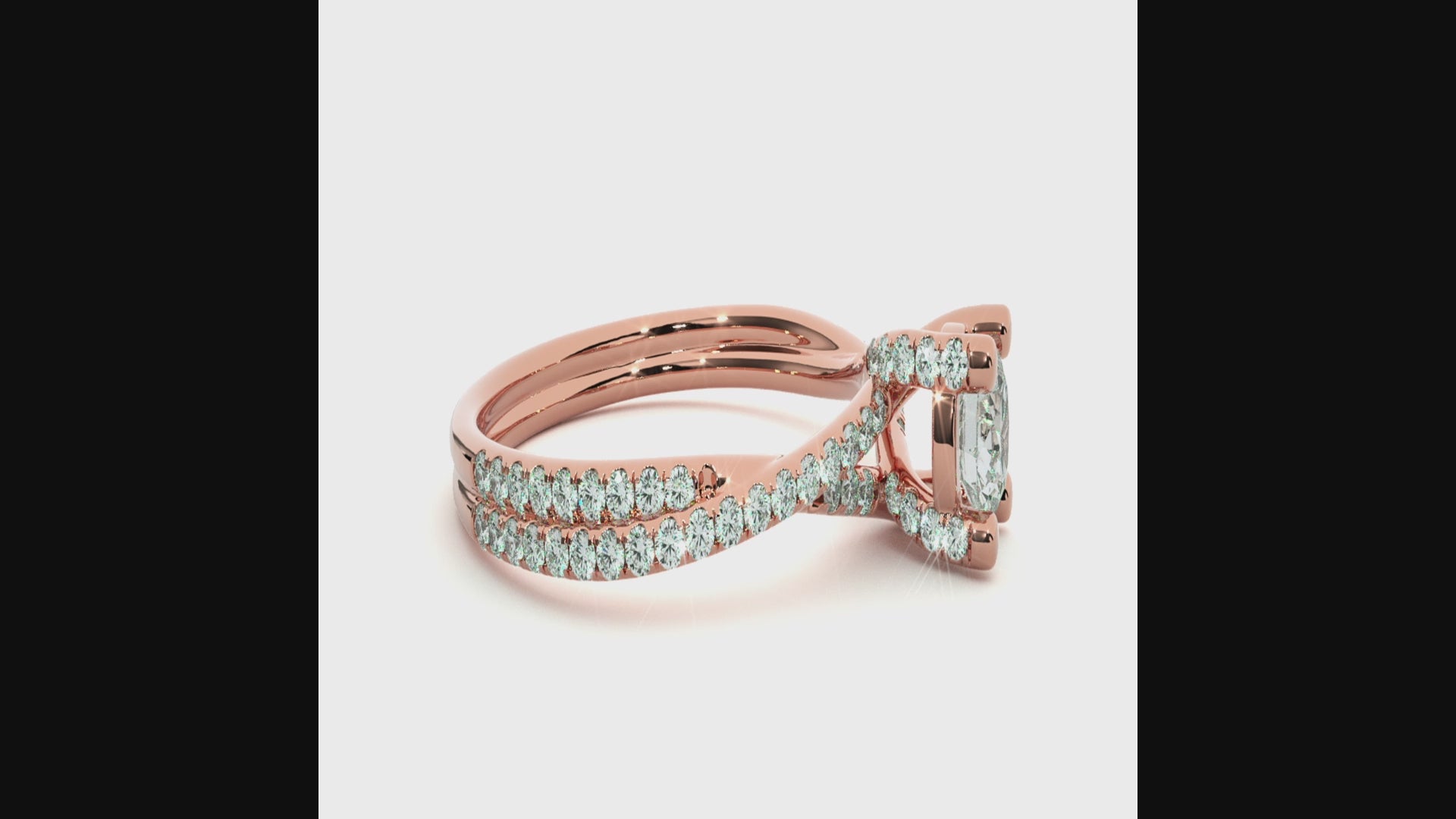 Round Diamond Ring – Solitaire Diamond with Small Diamonds in Stylish, Classy Design