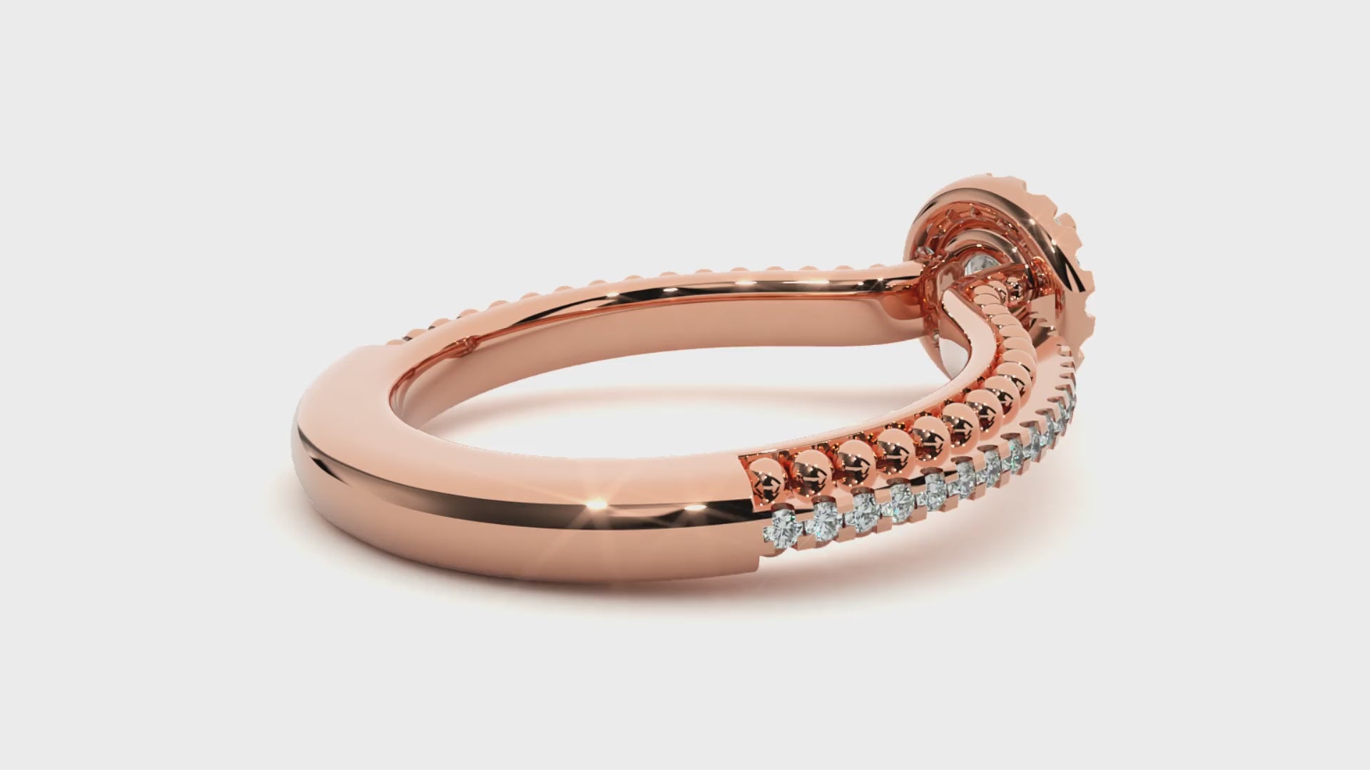 0.6+0.34 Ct Round Diamond Ring