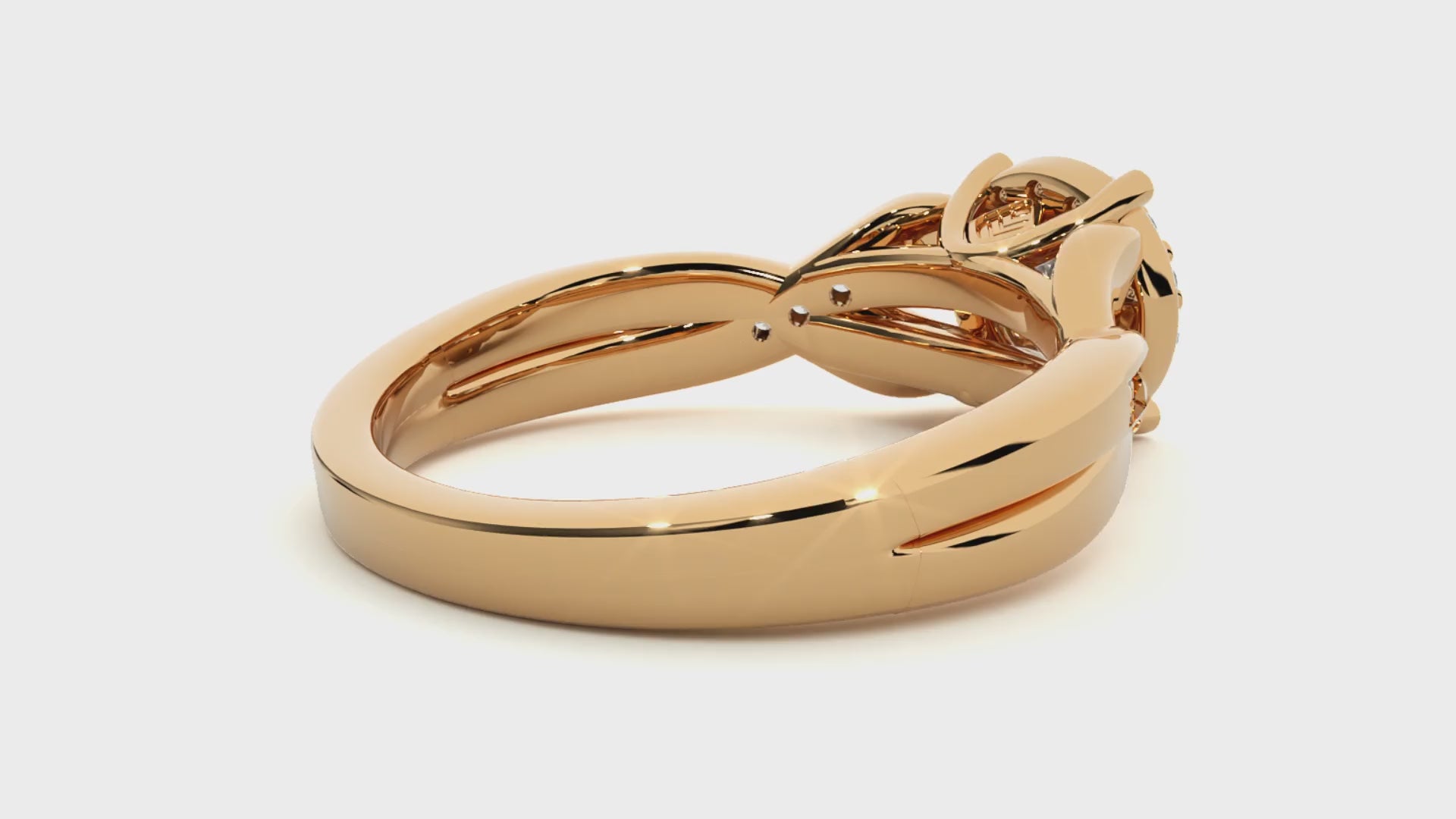 0.6+0.24 Ct Round Diamond Ring