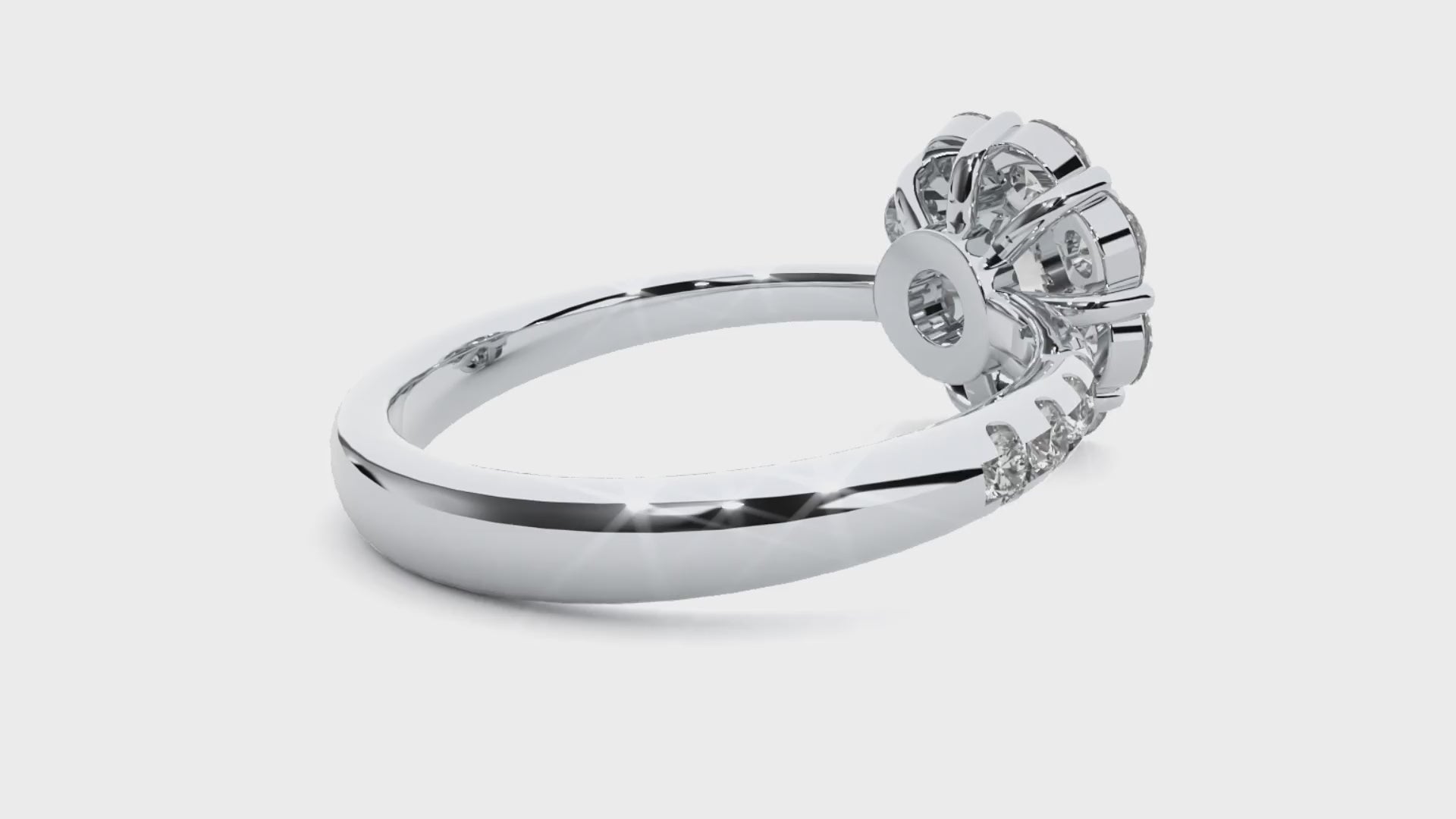 0.6+0.81+0.25 Ct Round Diamond Ring