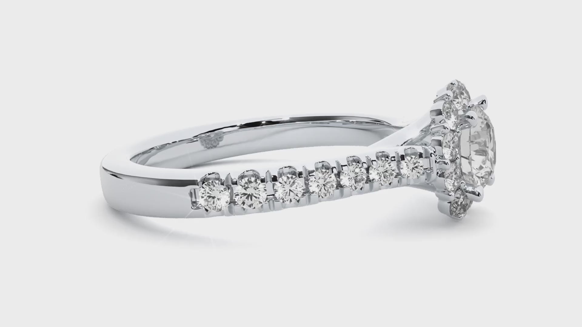 0.6+0.52 Ct Round Diamond Ring