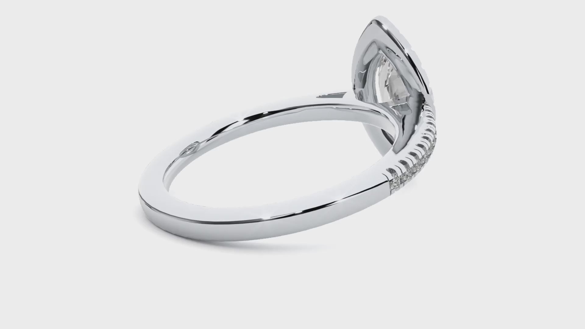 0.29+0.60 Ct Round + Marquise Diamond Ring