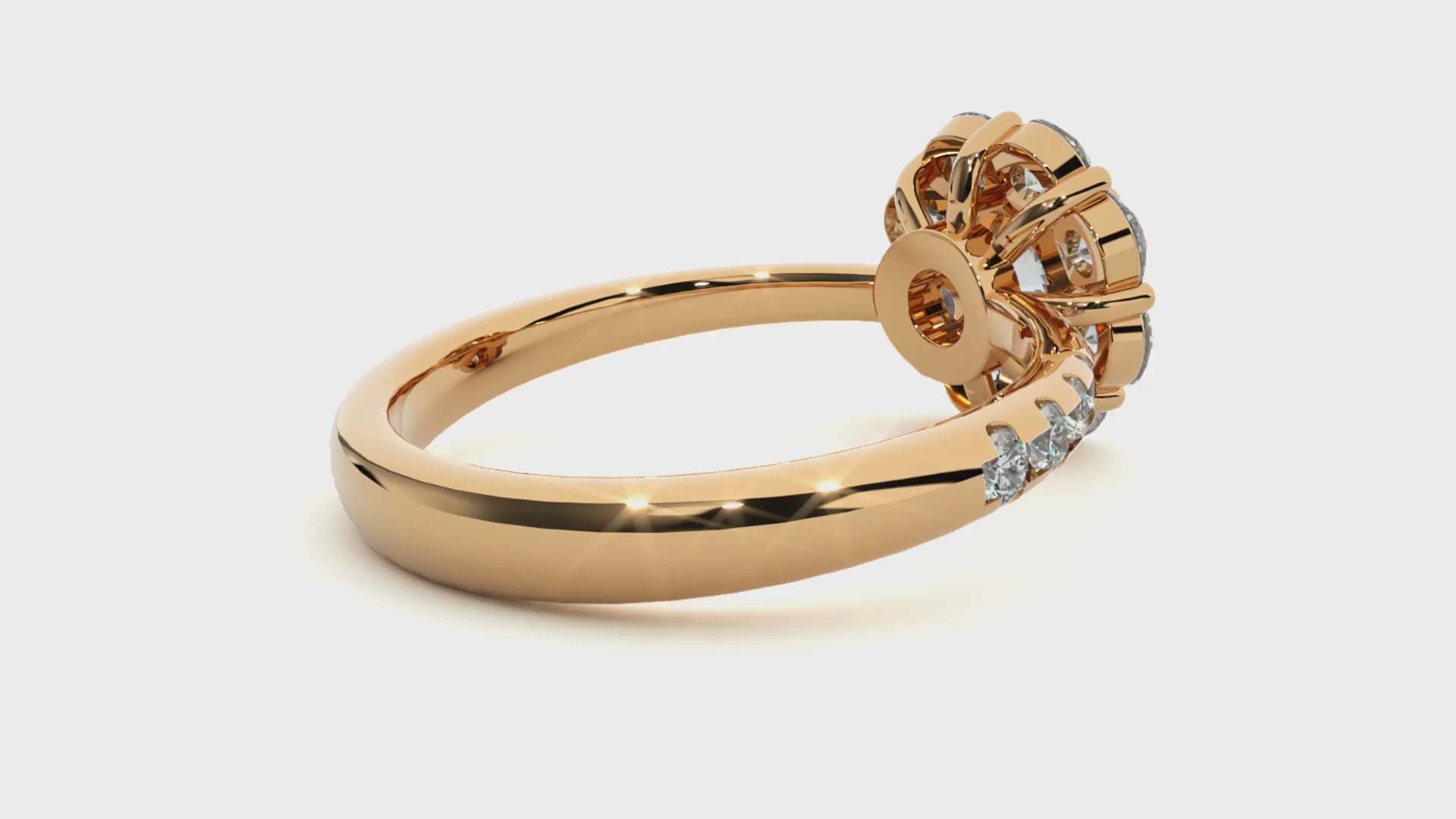 0.6+0.81+0.25 Ct Round Diamond Ring