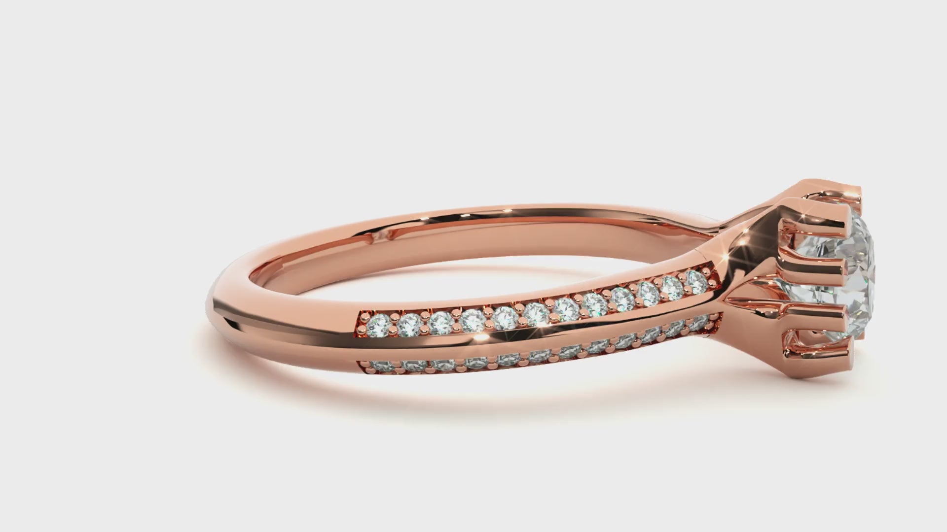 0.7+0.13 Ct Round Diamond Ring