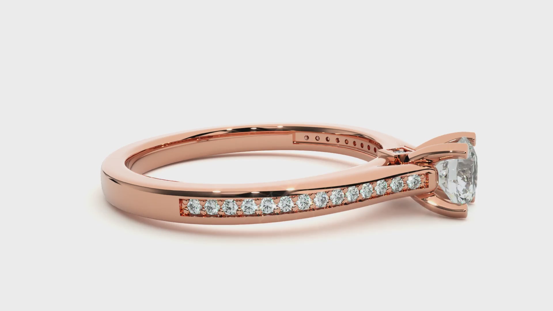 0.7 + 0.09  Ct Round Diamond Ring