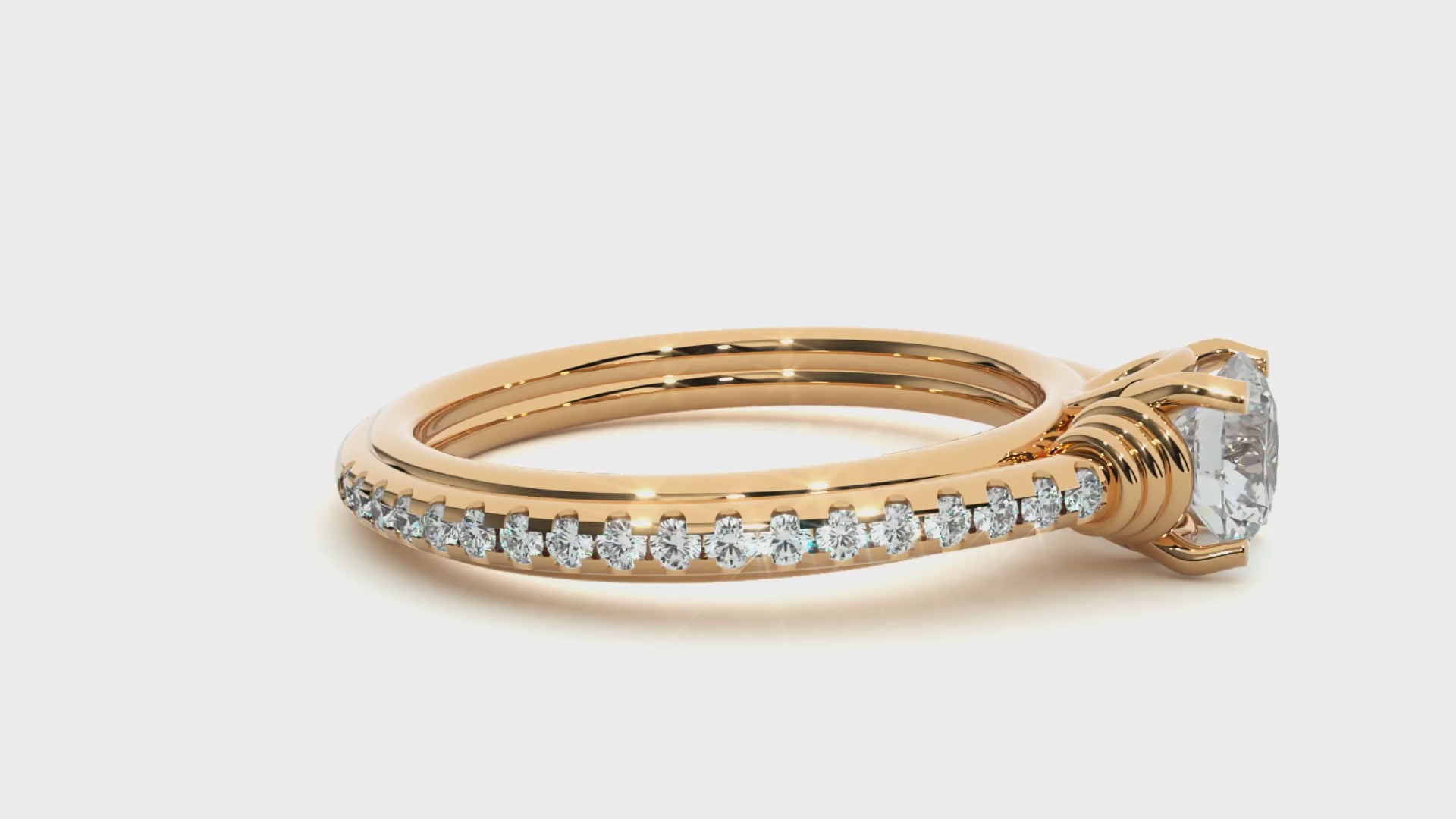 1+0.23 Ct Round Diamond Ring