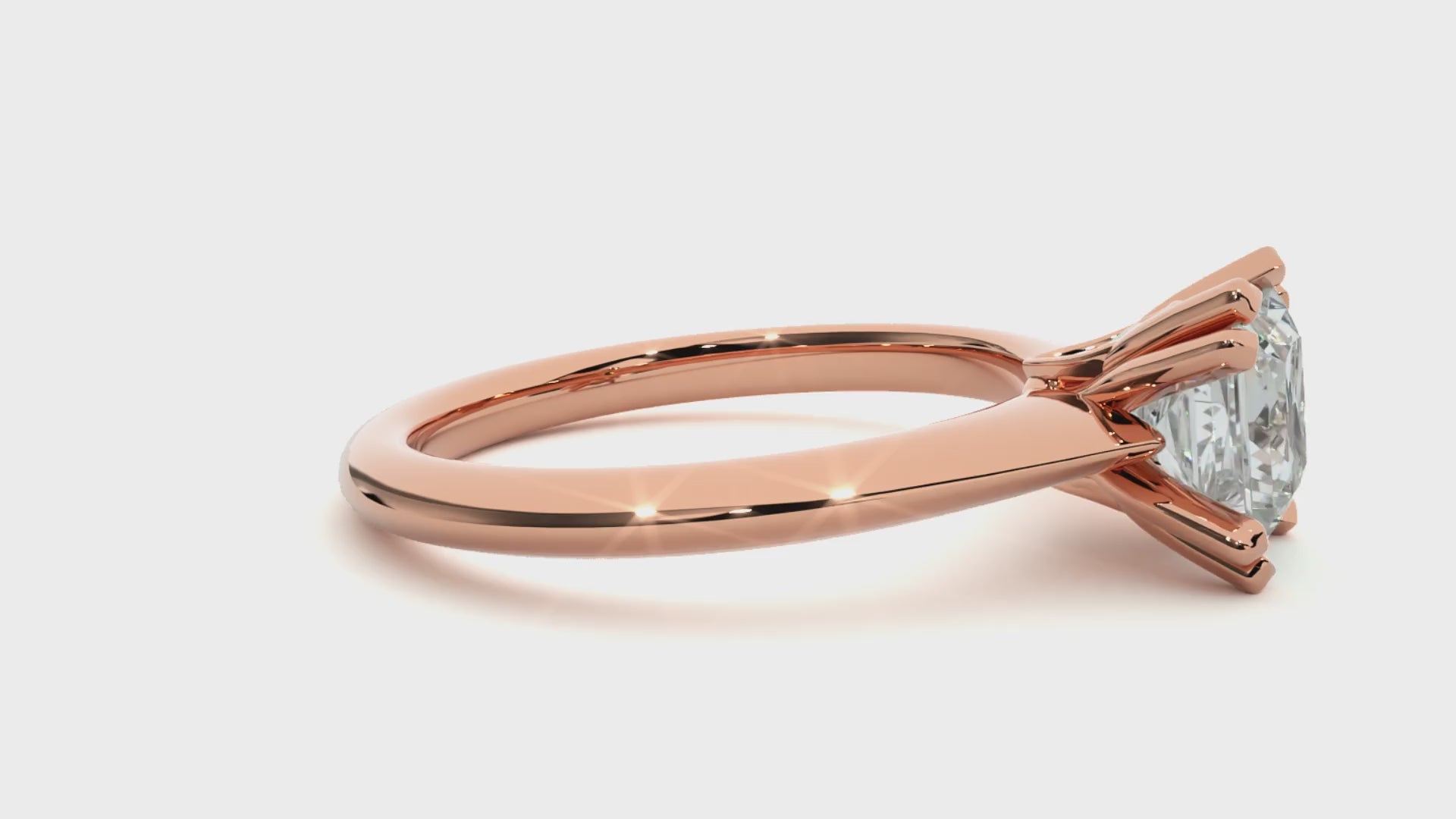 Princess + Round Diamond Ring – Minimal Design with Elegant Diamond Pairing in Gold