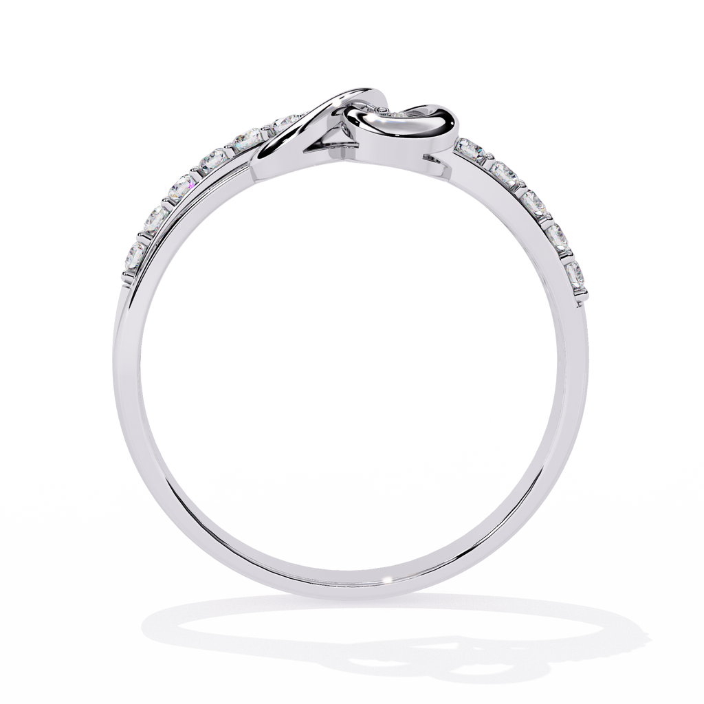 Heart shaped Lab-Grown Diamond Ring in 0.16 Ct