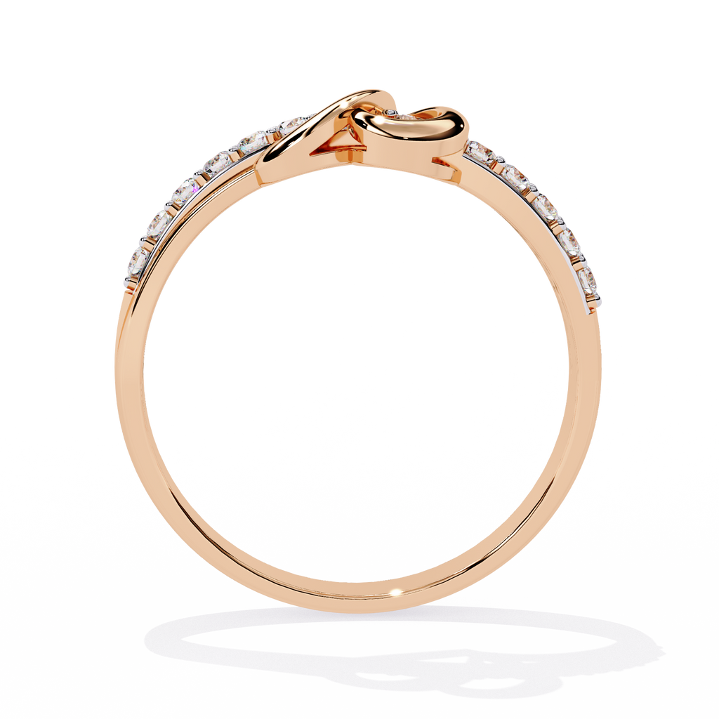 Heart shaped Lab-Grown Diamond Ring in 0.16 Ct