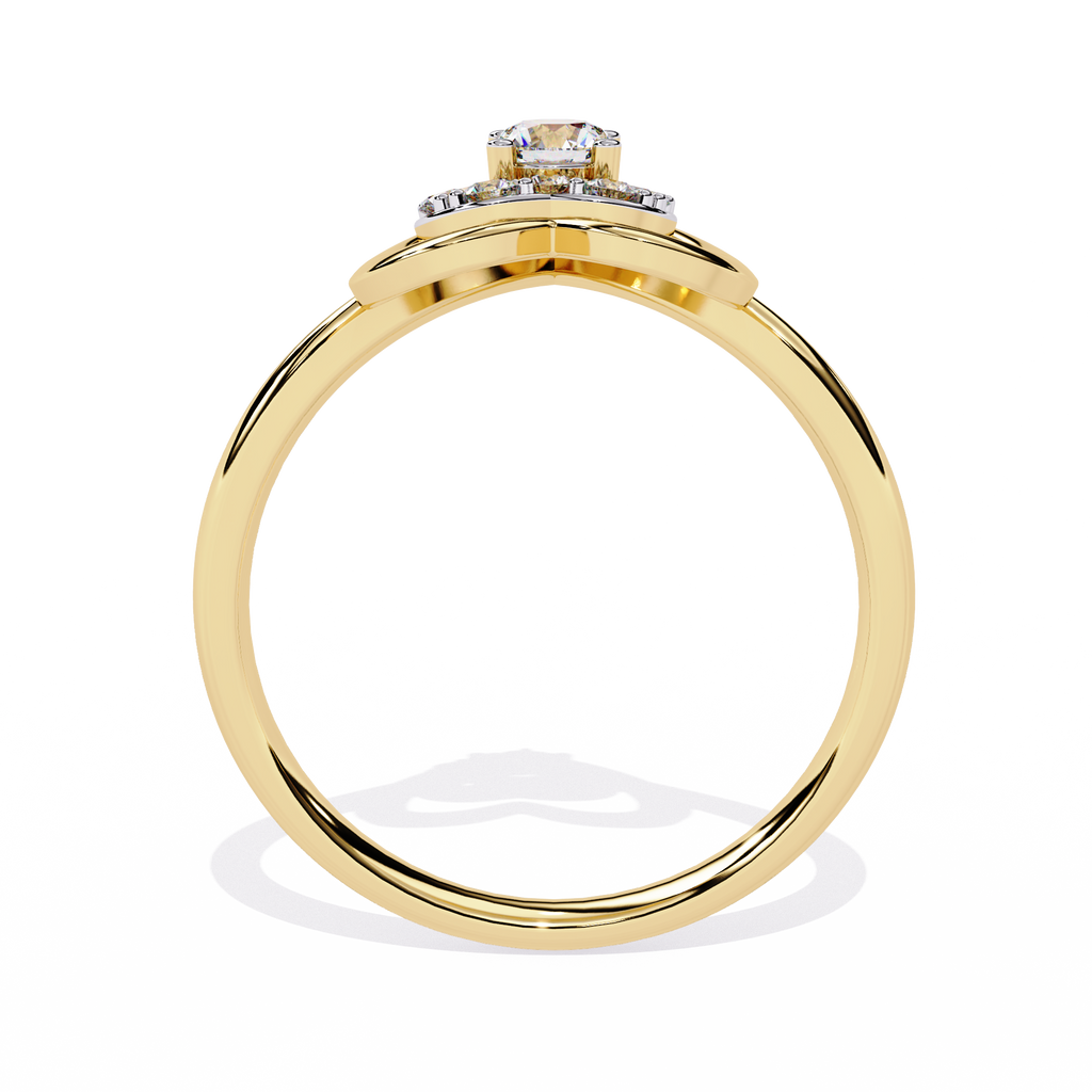 0.26 Ct heart-shaped lab-grown diamond ring 

