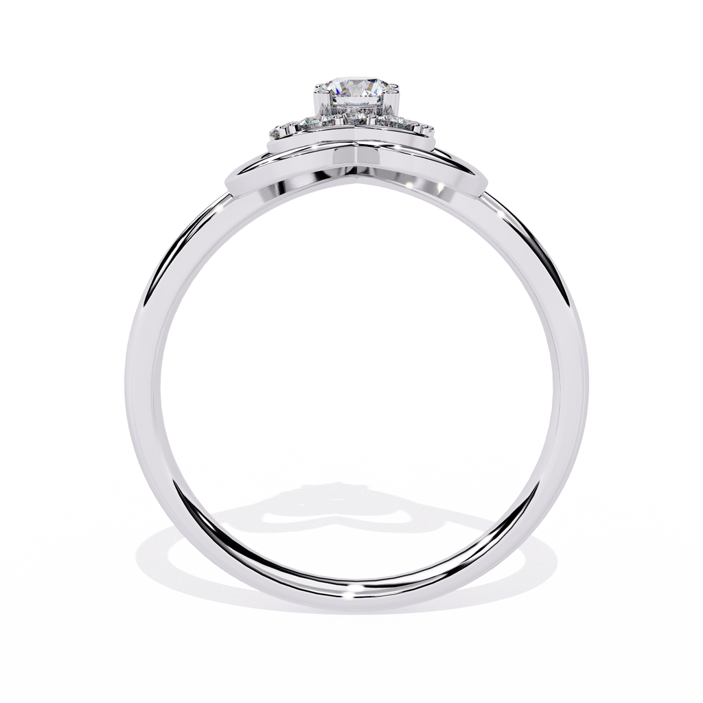 0.26 Ct heart-shaped lab-grown diamond ring 