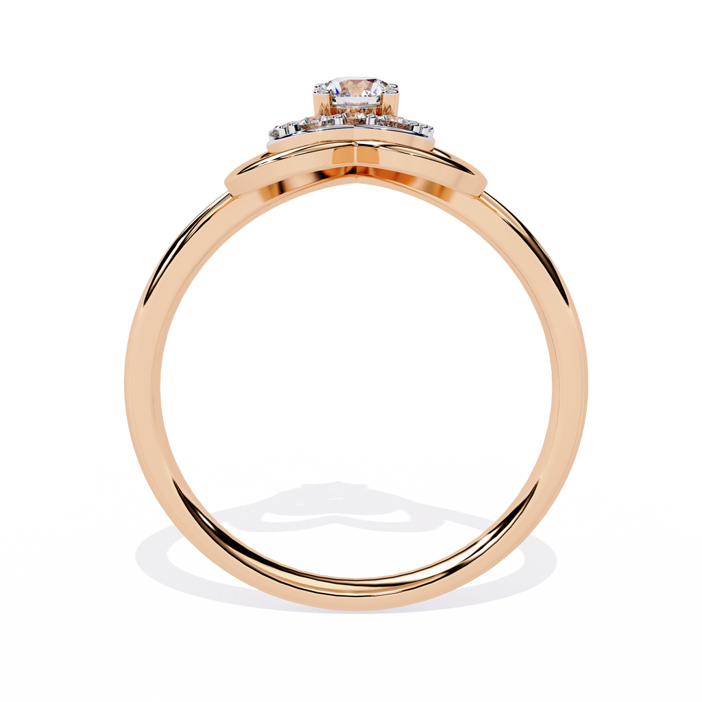 0.26 Ct heart-shaped lab-grown diamond ring 