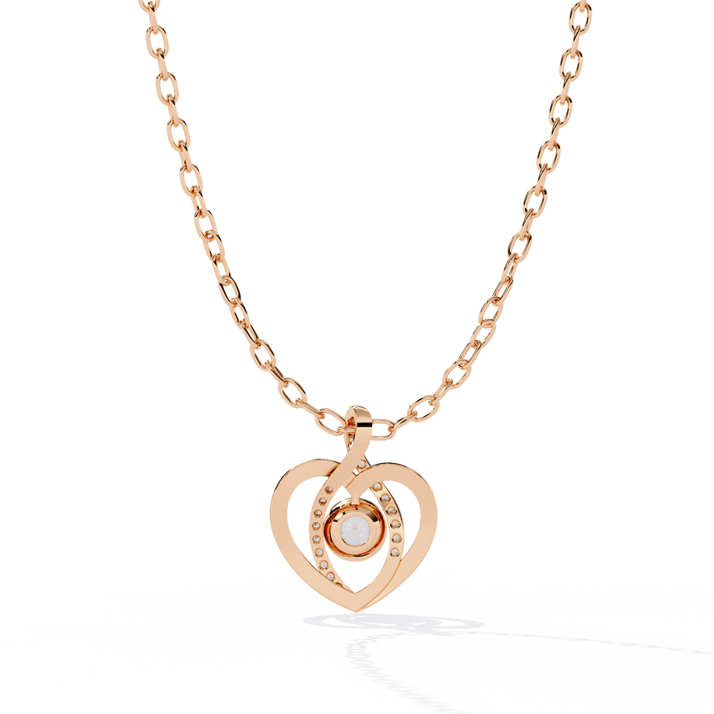 Round Diamond Pendant – Brilliant Round Cut Diamonds in Gold