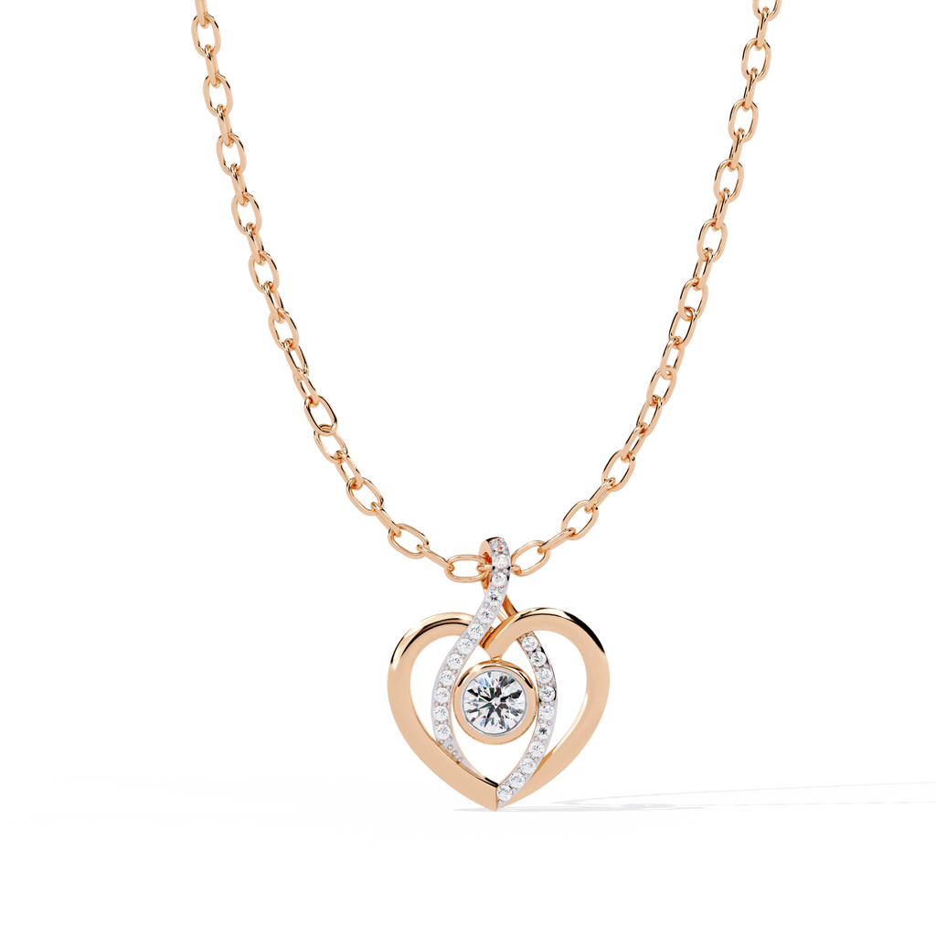 Round Diamond Pendant – Brilliant Round Cut Diamonds in Gold