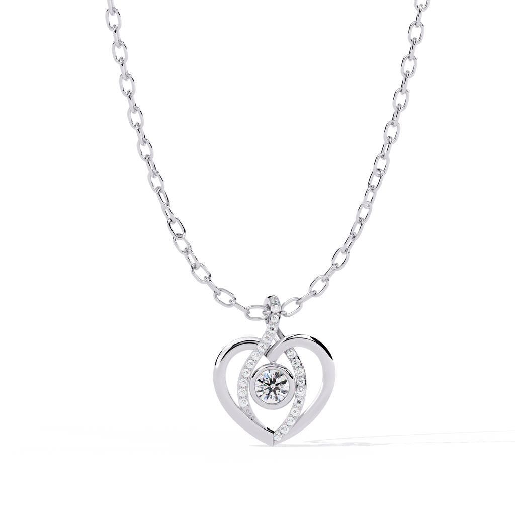 Round Diamond Pendant – Brilliant Round Cut Diamonds in Gold