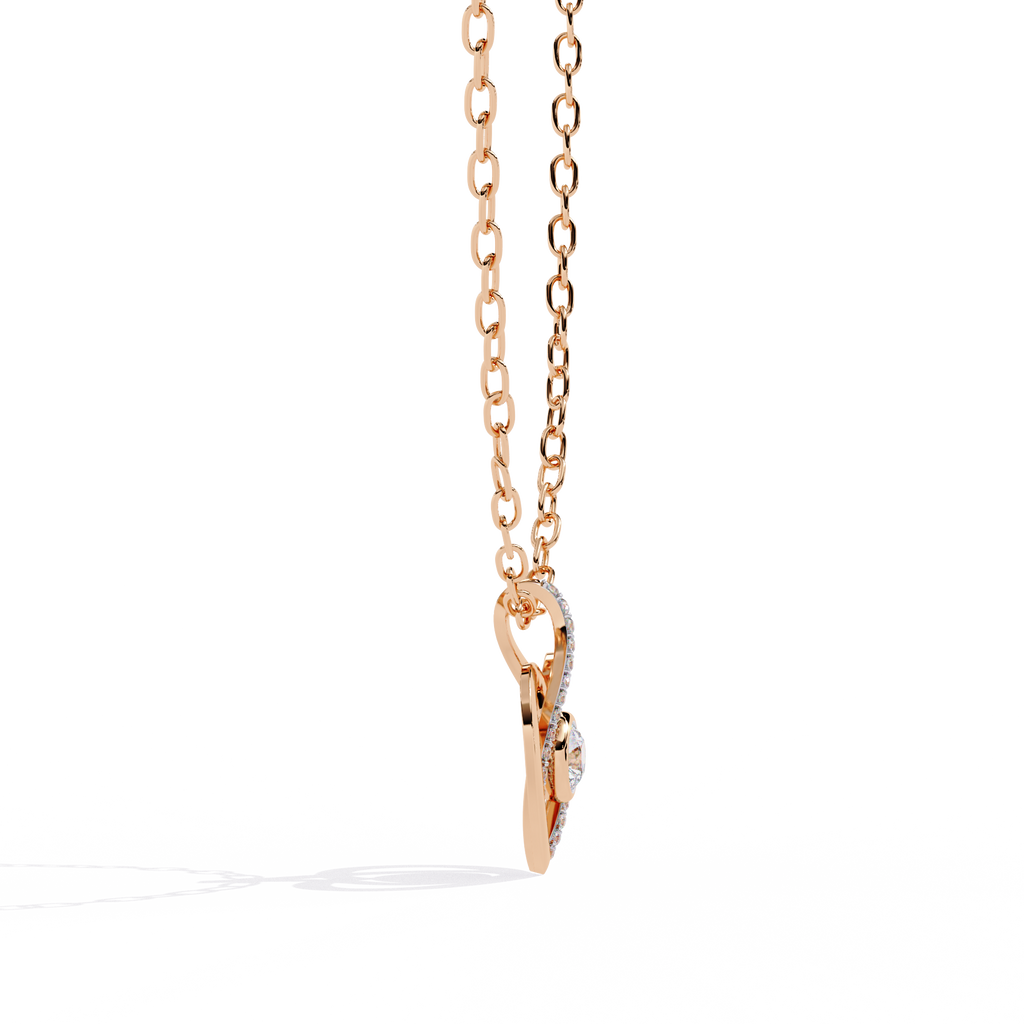 Round Diamond Pendant – Brilliant Round Cut Diamonds in Gold
